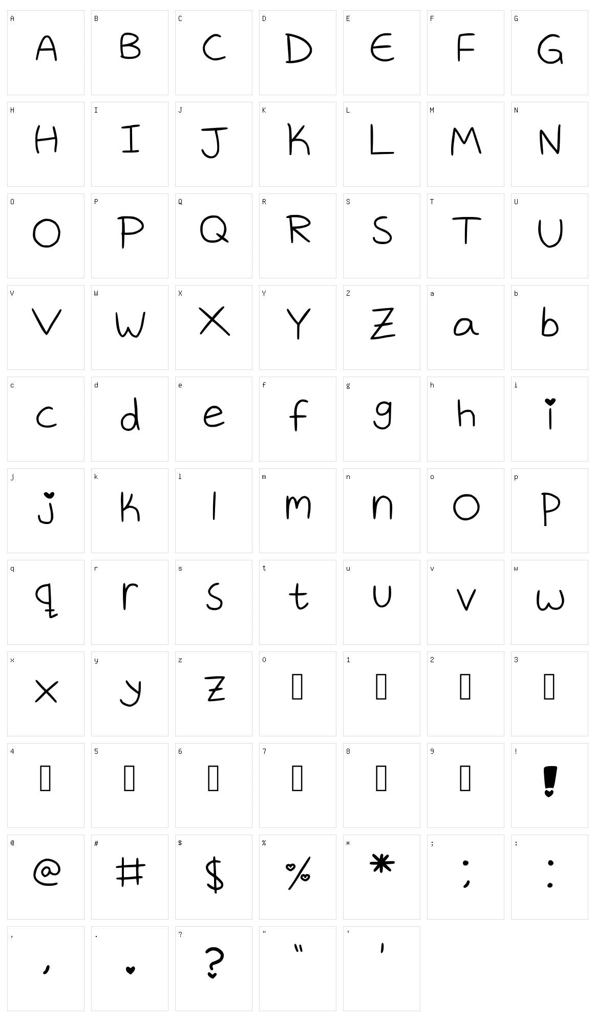 Doug Character Set