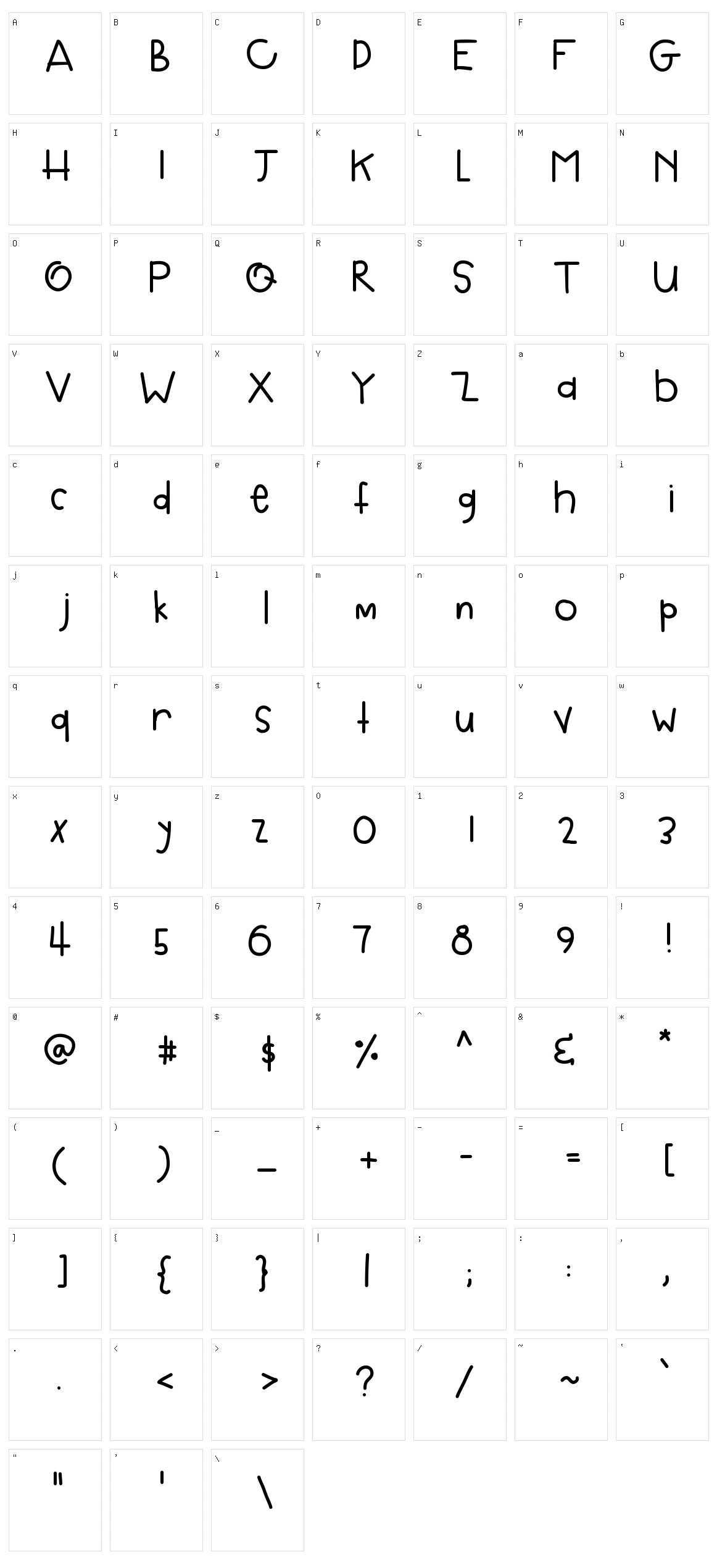DP Bloated Character Set