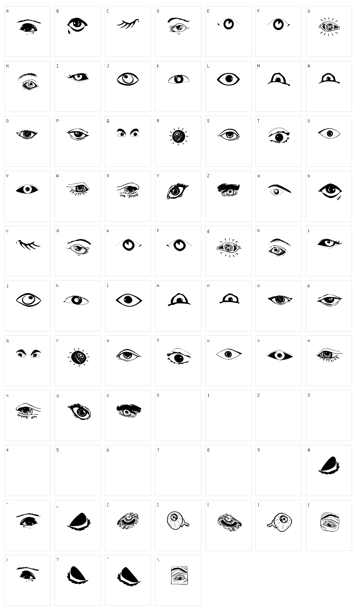 Eyes Character Set