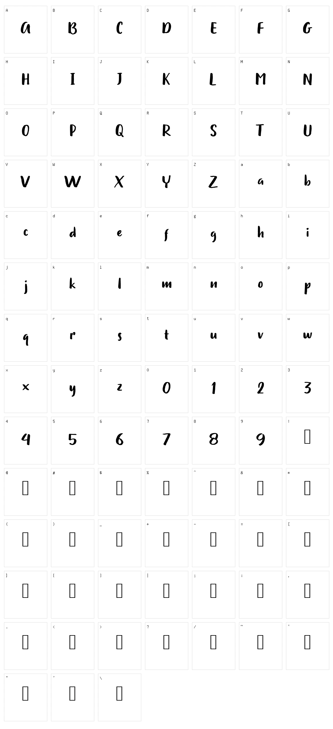 Drawing Character Set