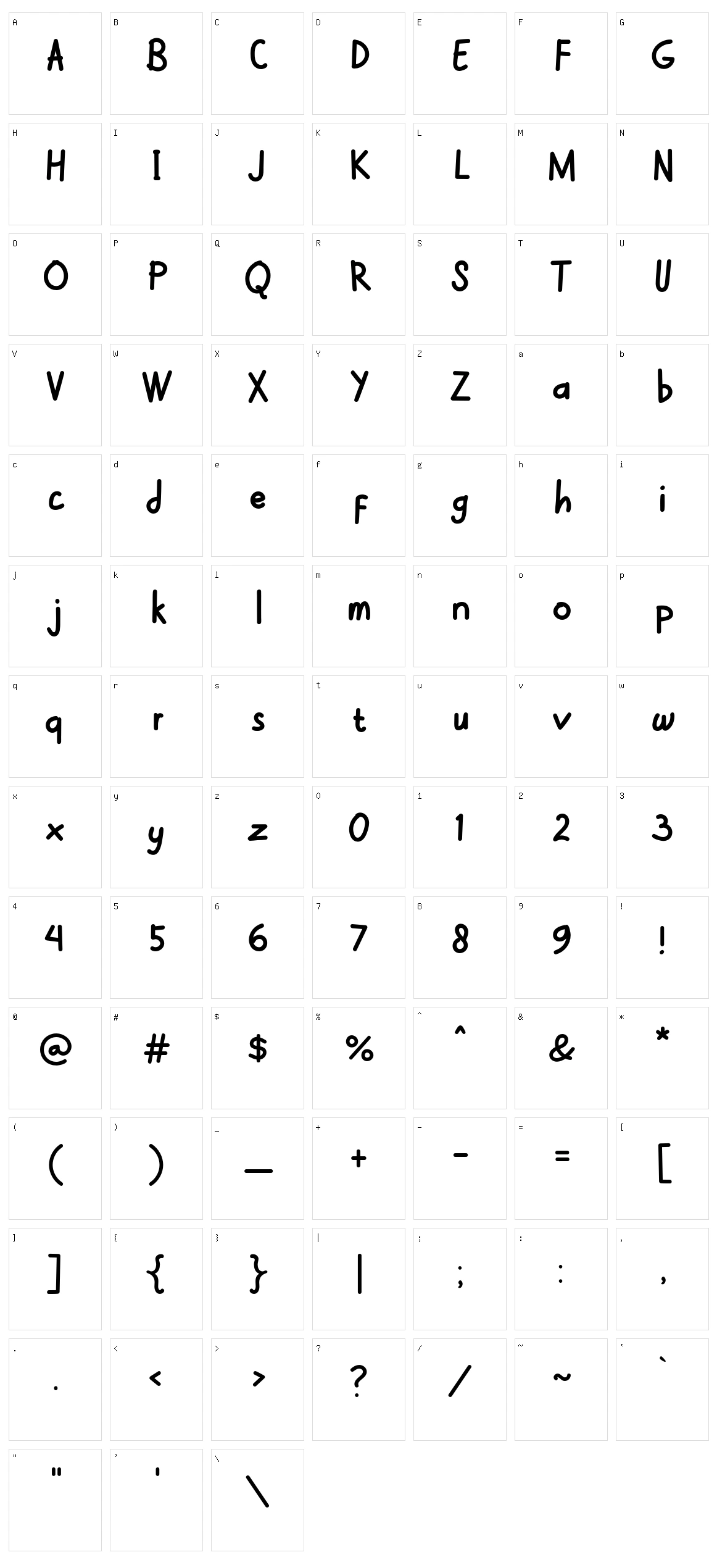 Dreiton Character Set