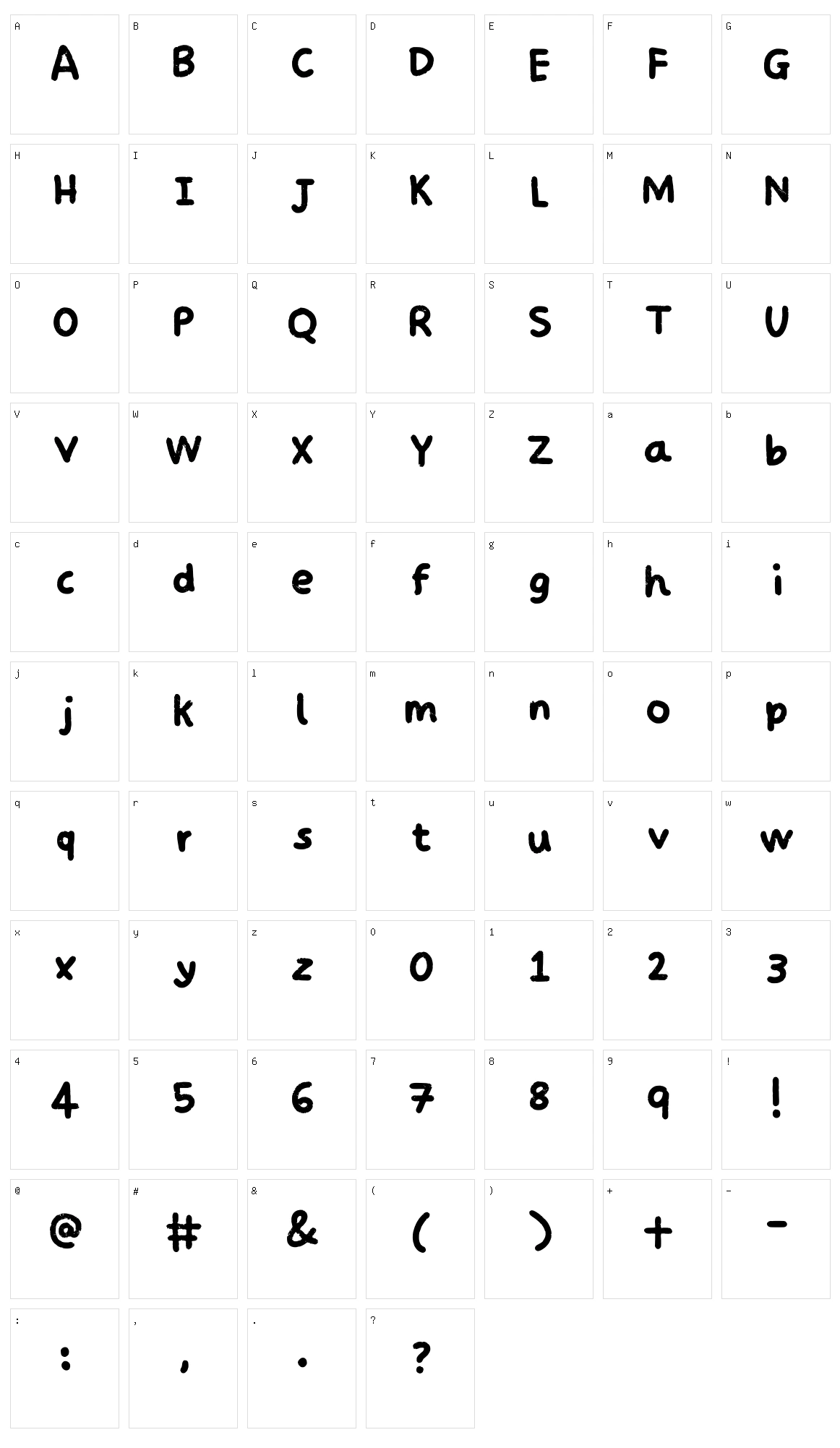 Dry Whiteboard Marker Character Set