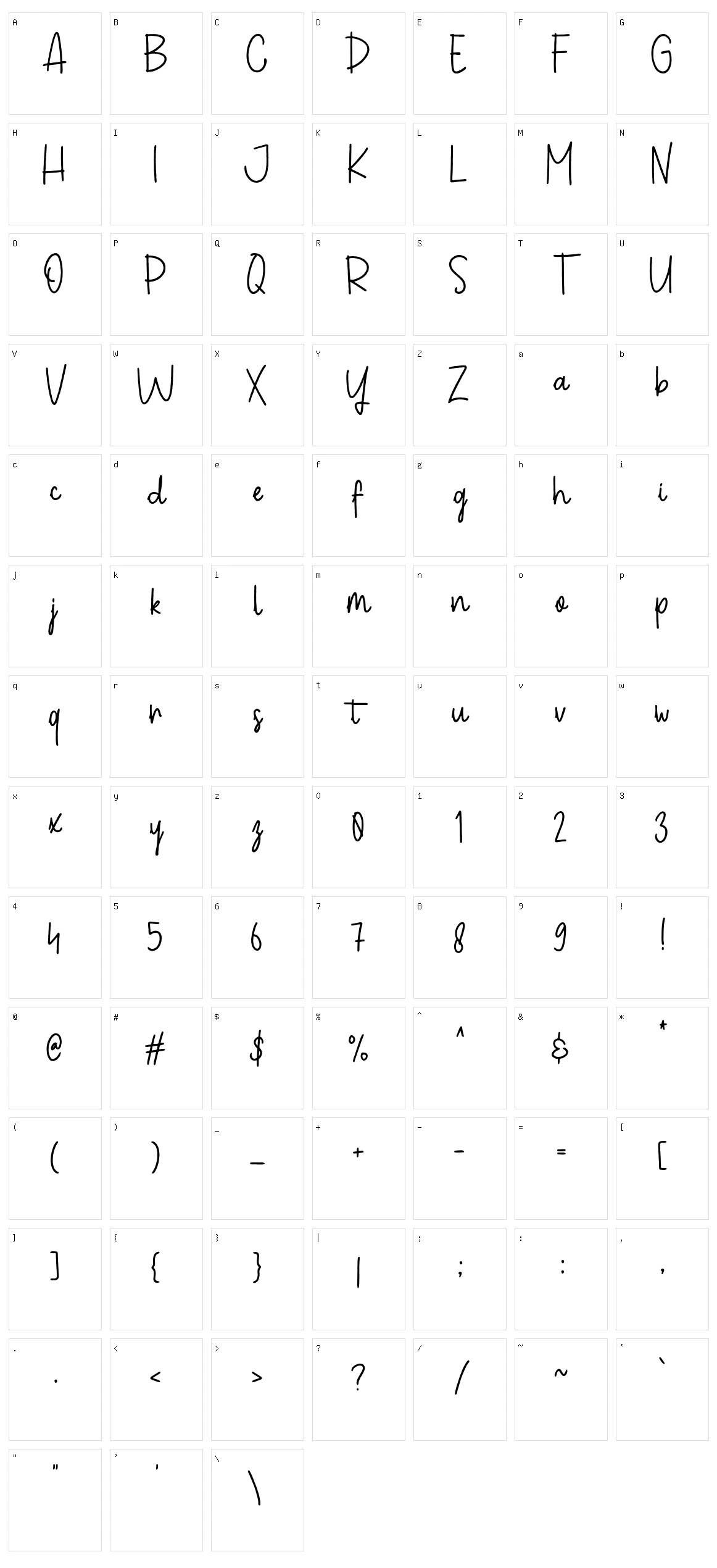 Dufanthe Character Set