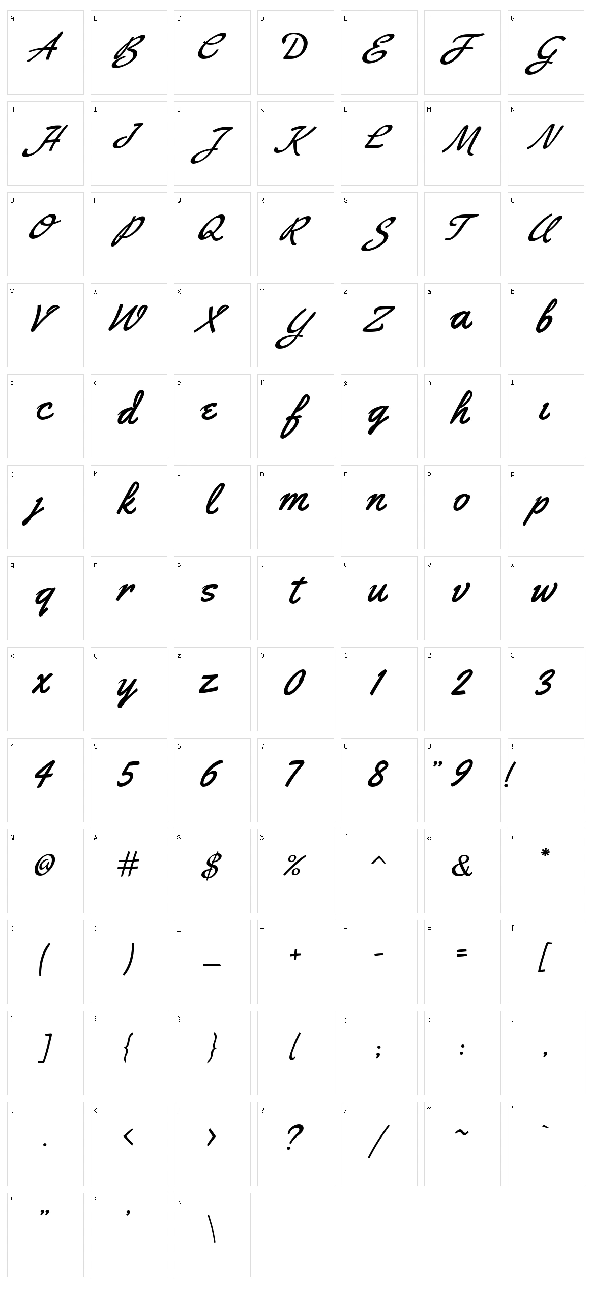 Durango Character Set