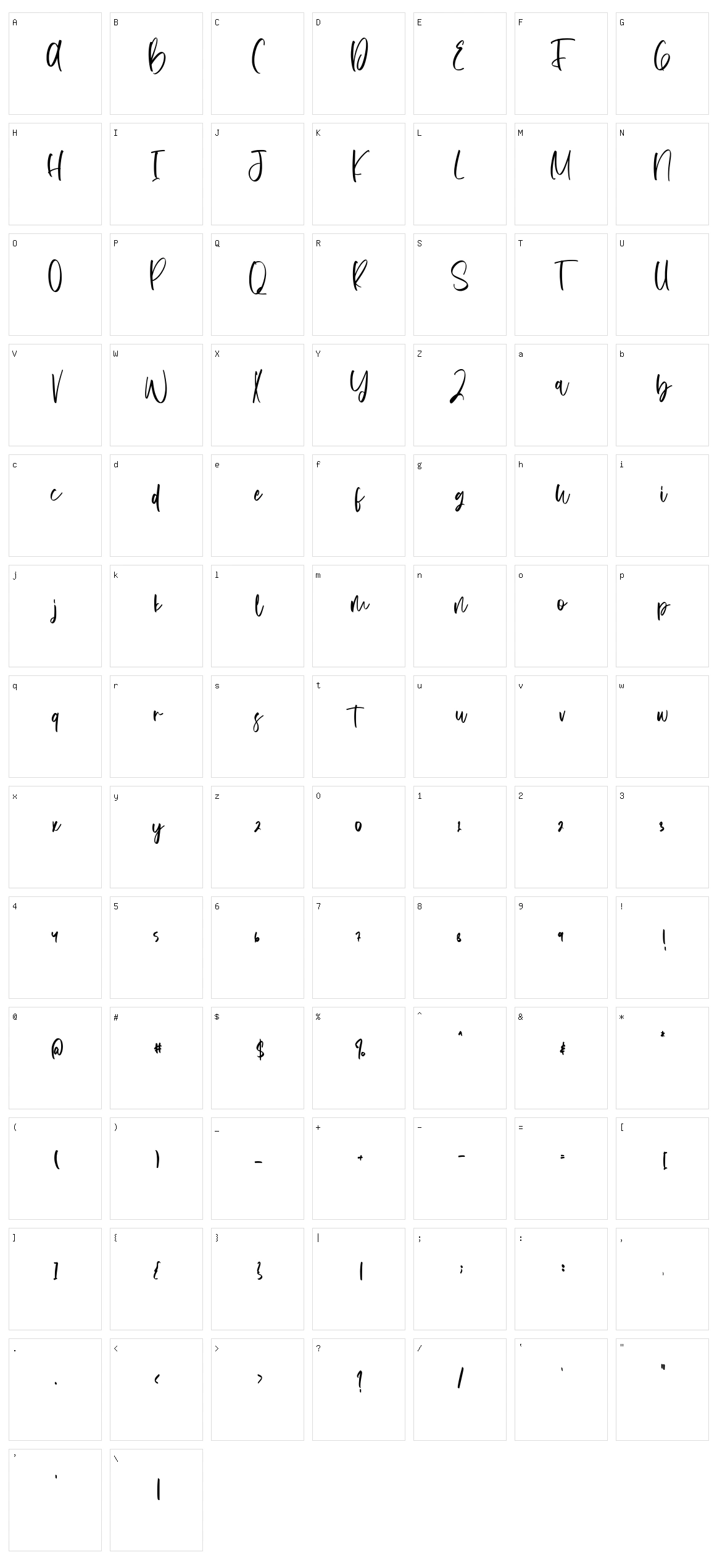 Dutalisa Joily Character Set