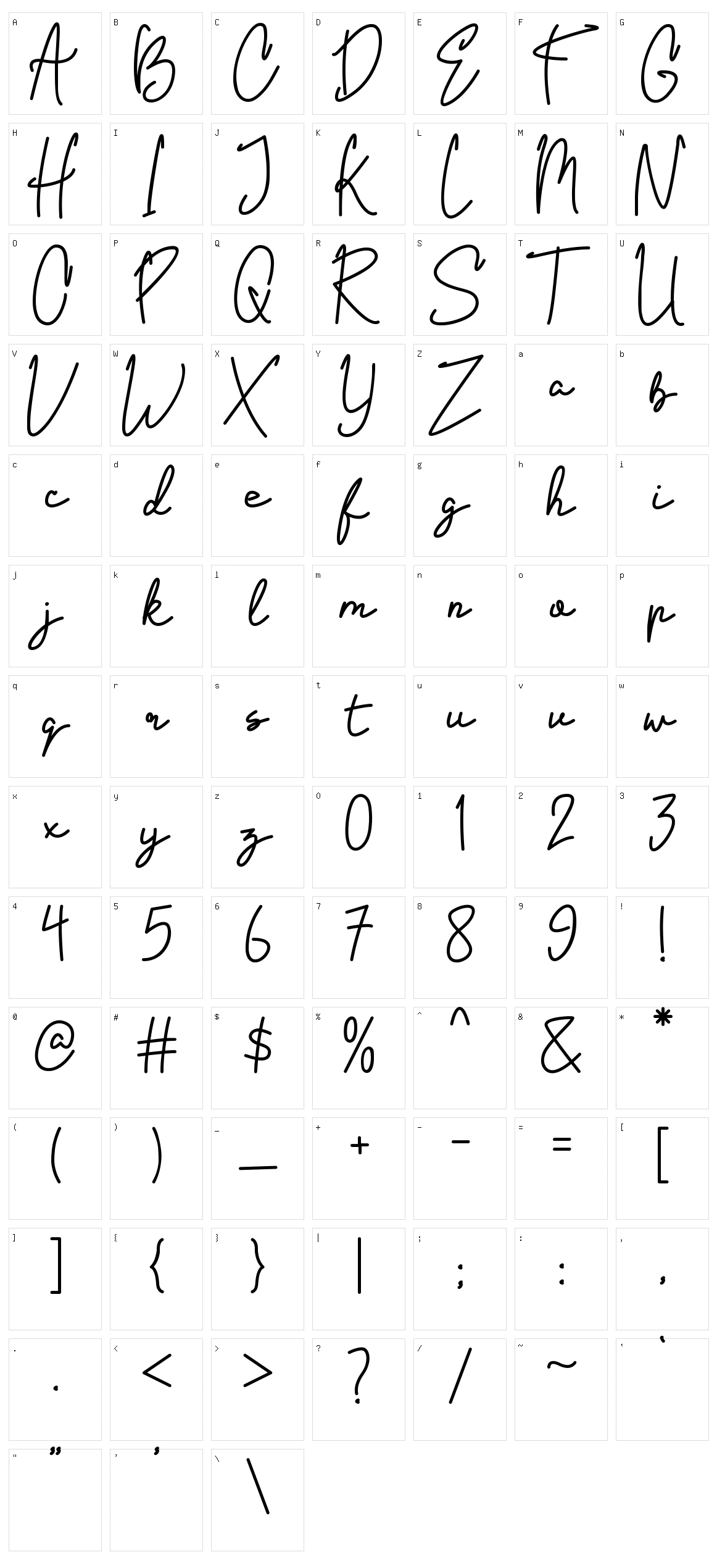 Eaglind Character Set