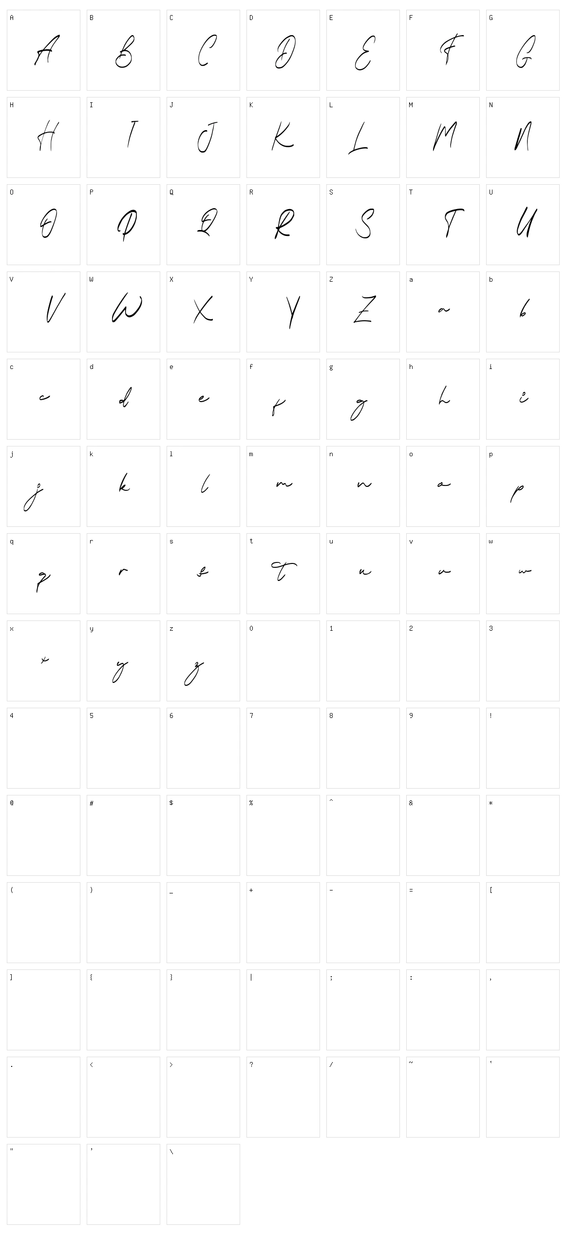 Earthan Character Set
