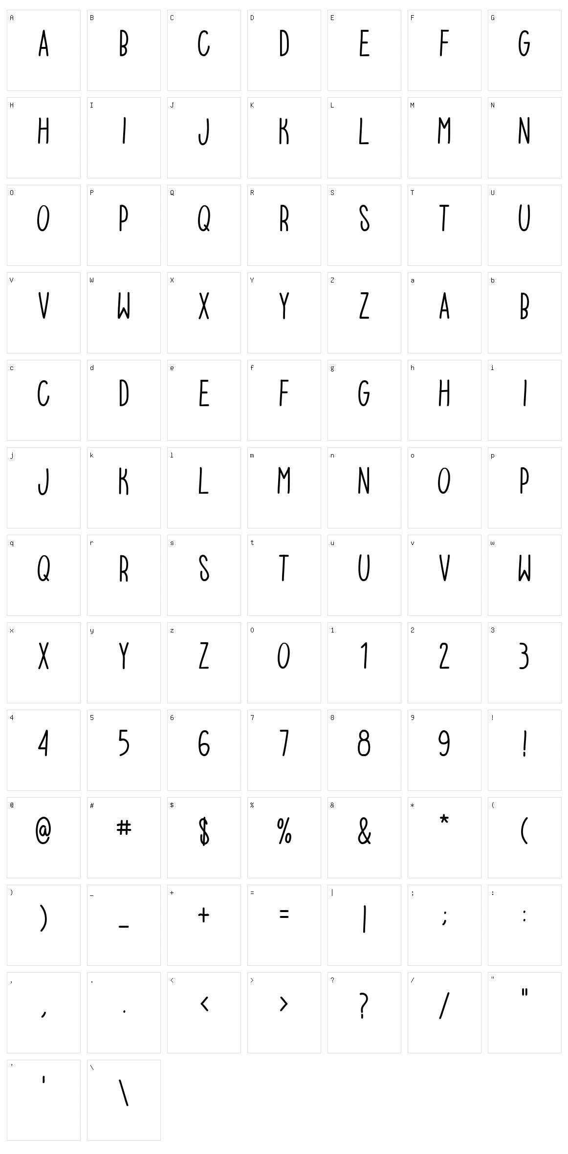 Easy Cre Character Set