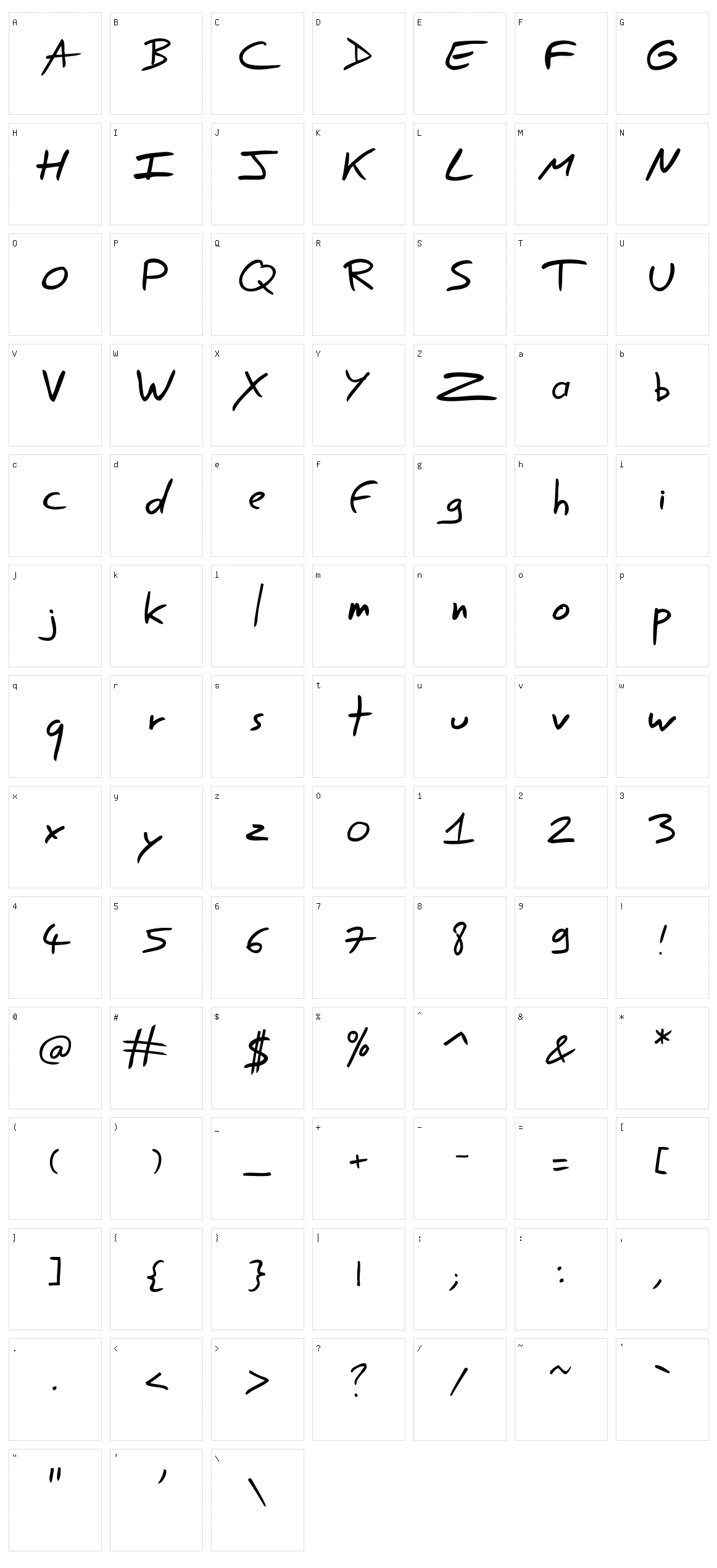 Easy Speech Character Set