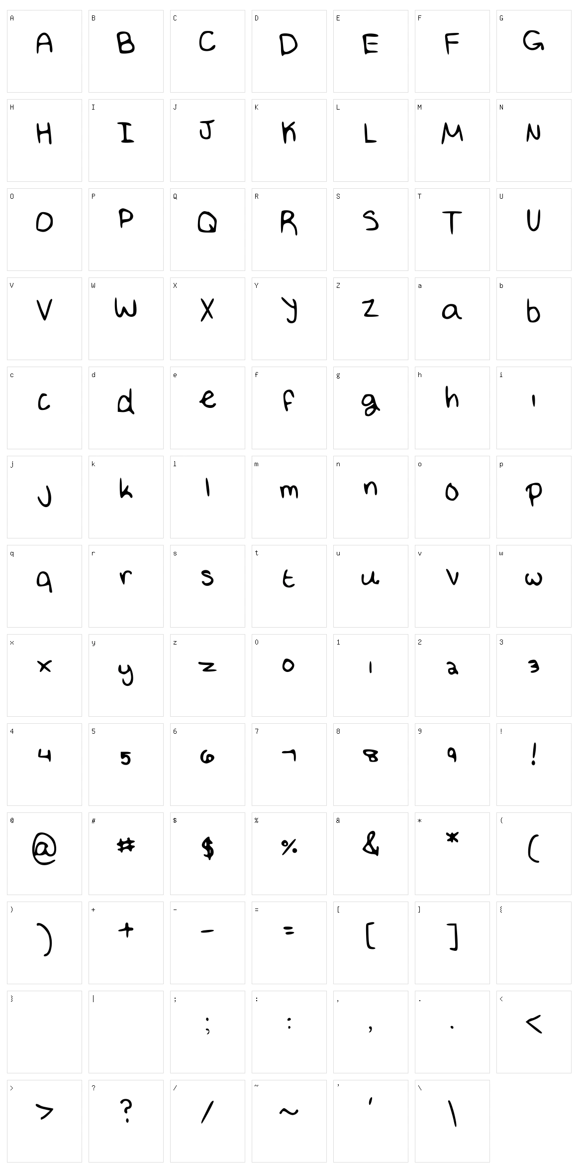 Eatmyeggrolls Character Set