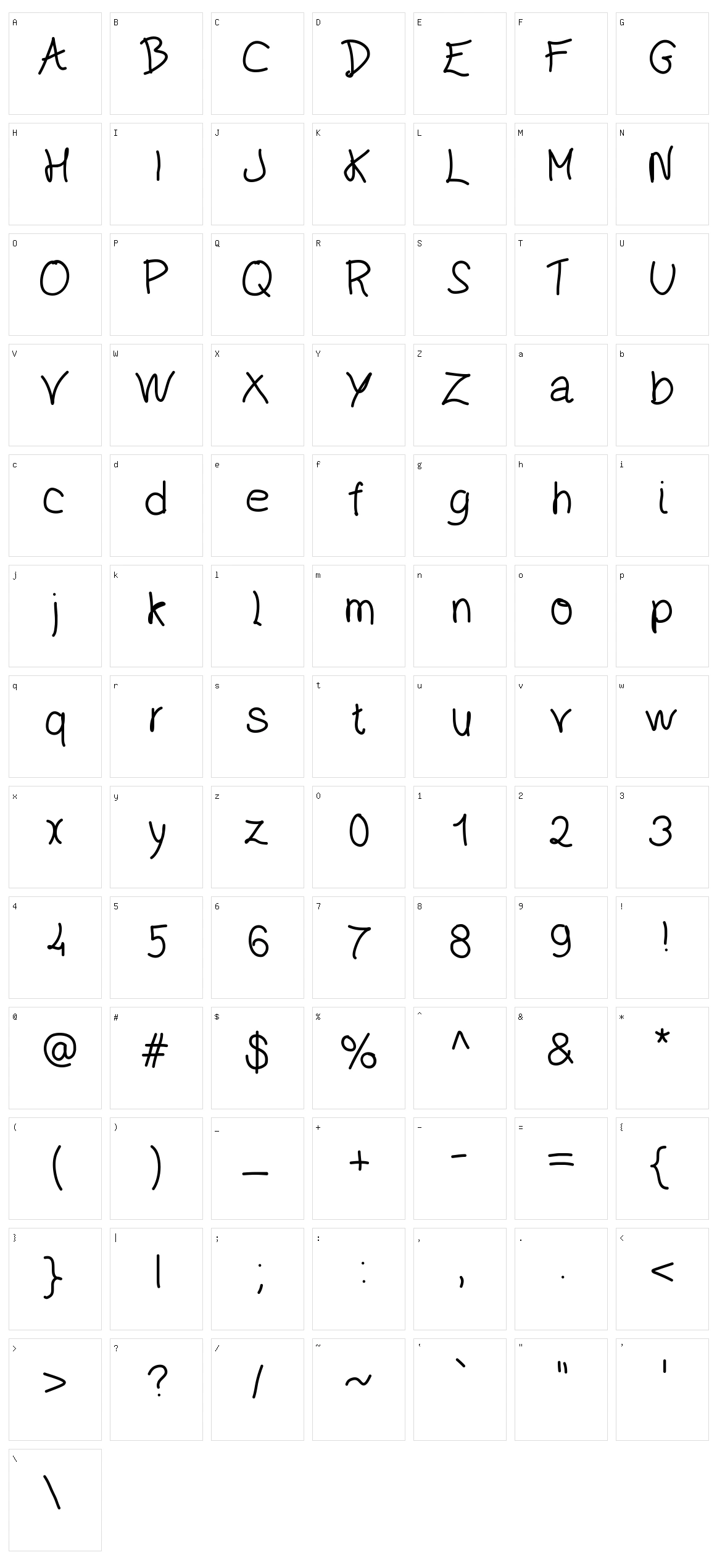 Ecriture Character Set