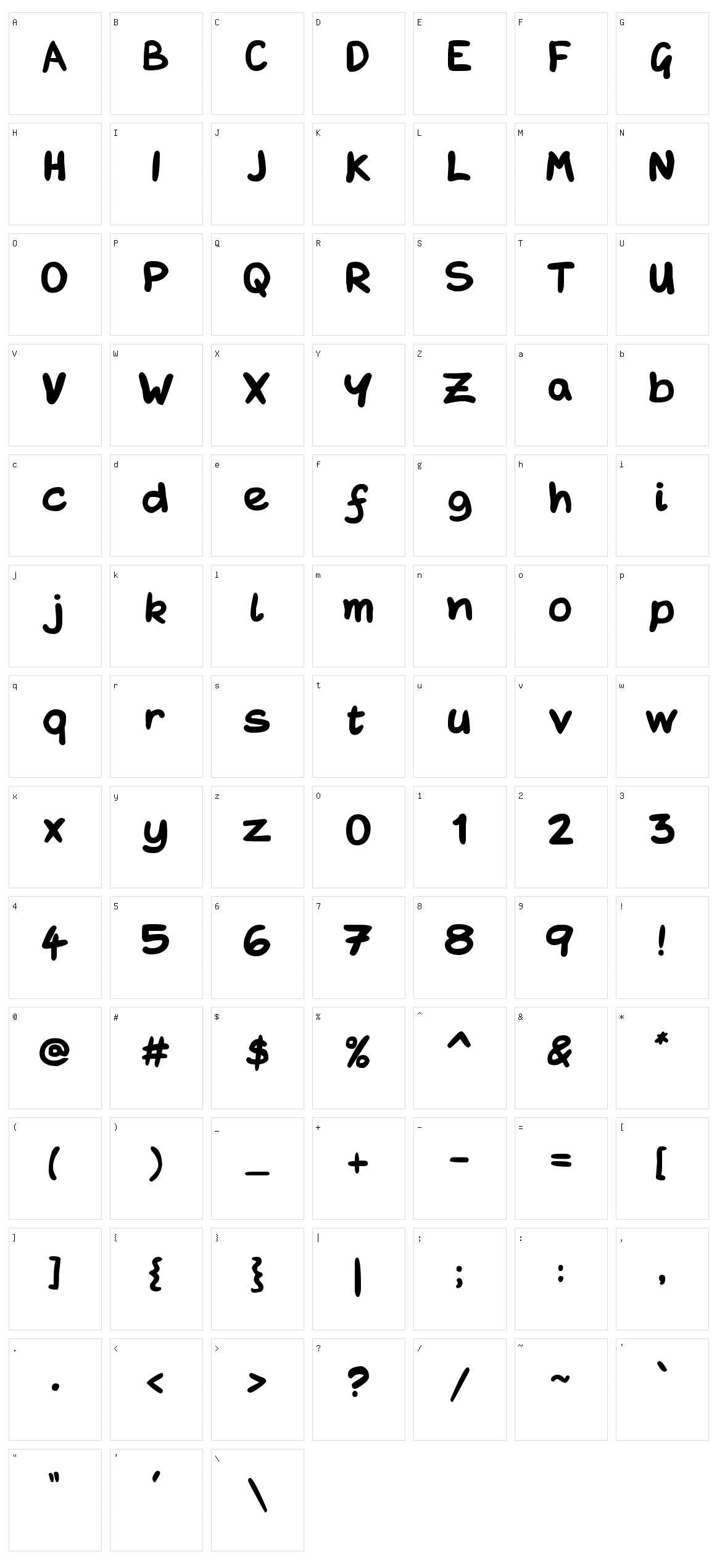 Eeroom Character Set