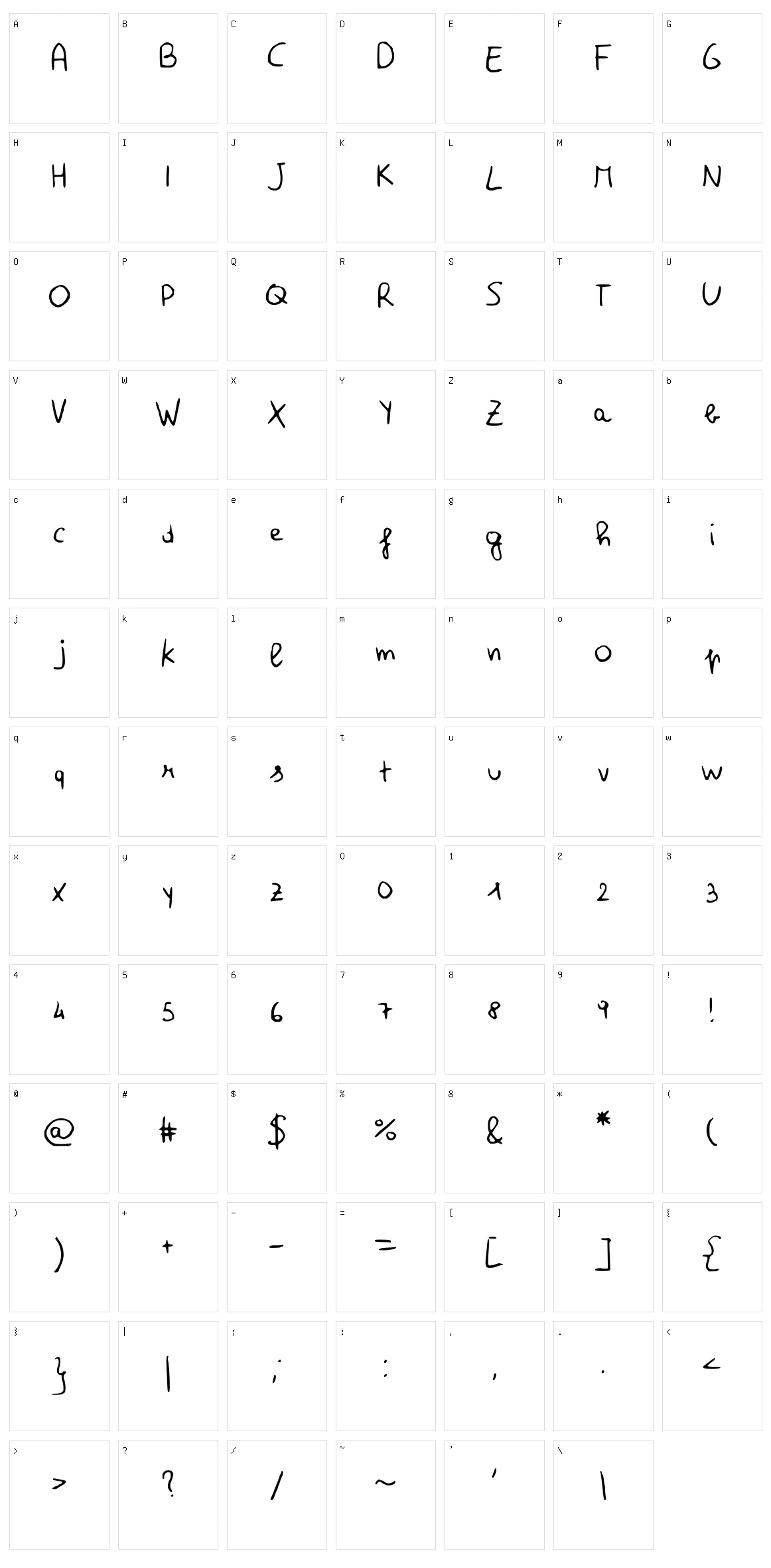 Effe Character Set