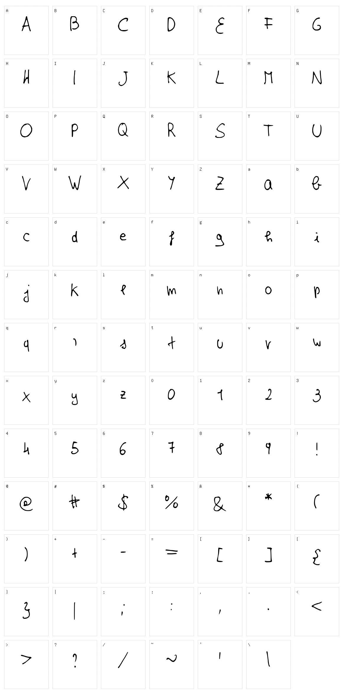 Effe New Version Character Set