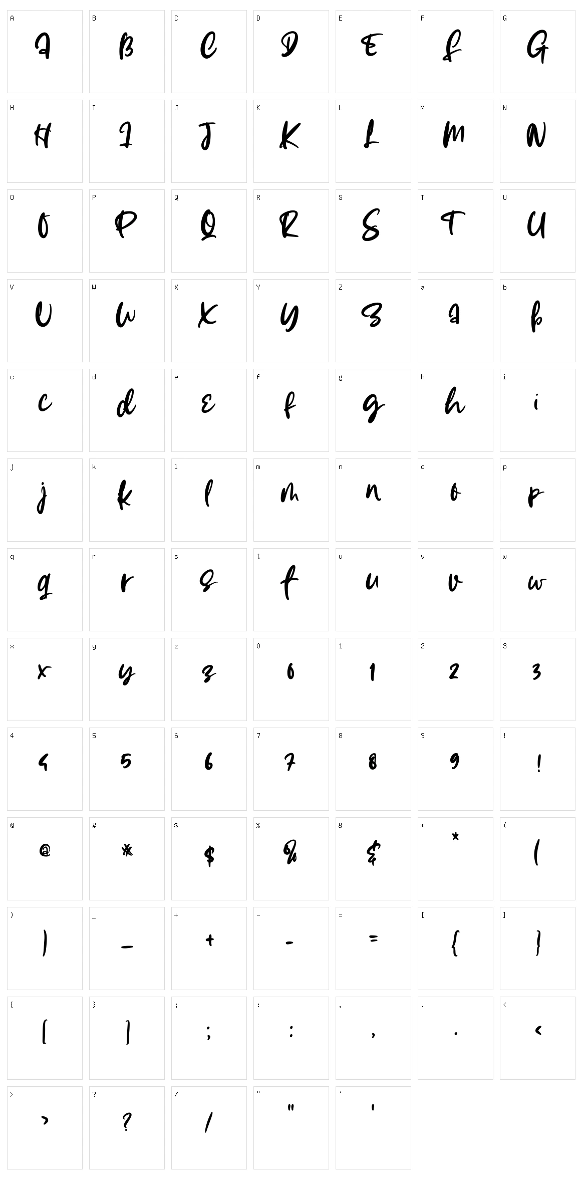 Effingham Character Set