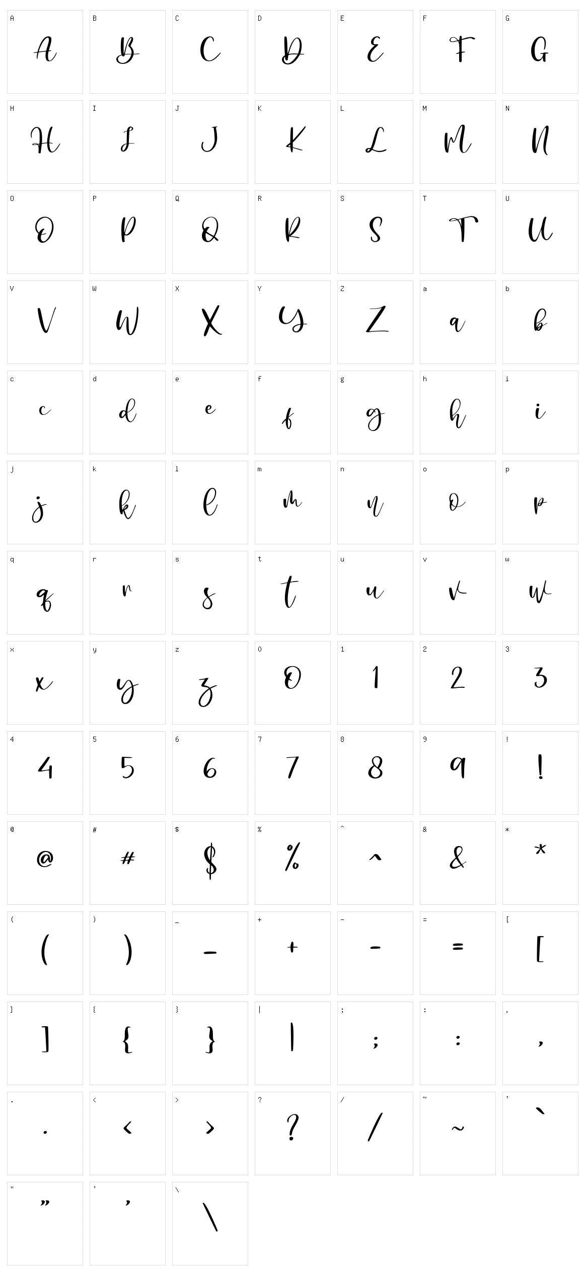 Effingham Character Set
