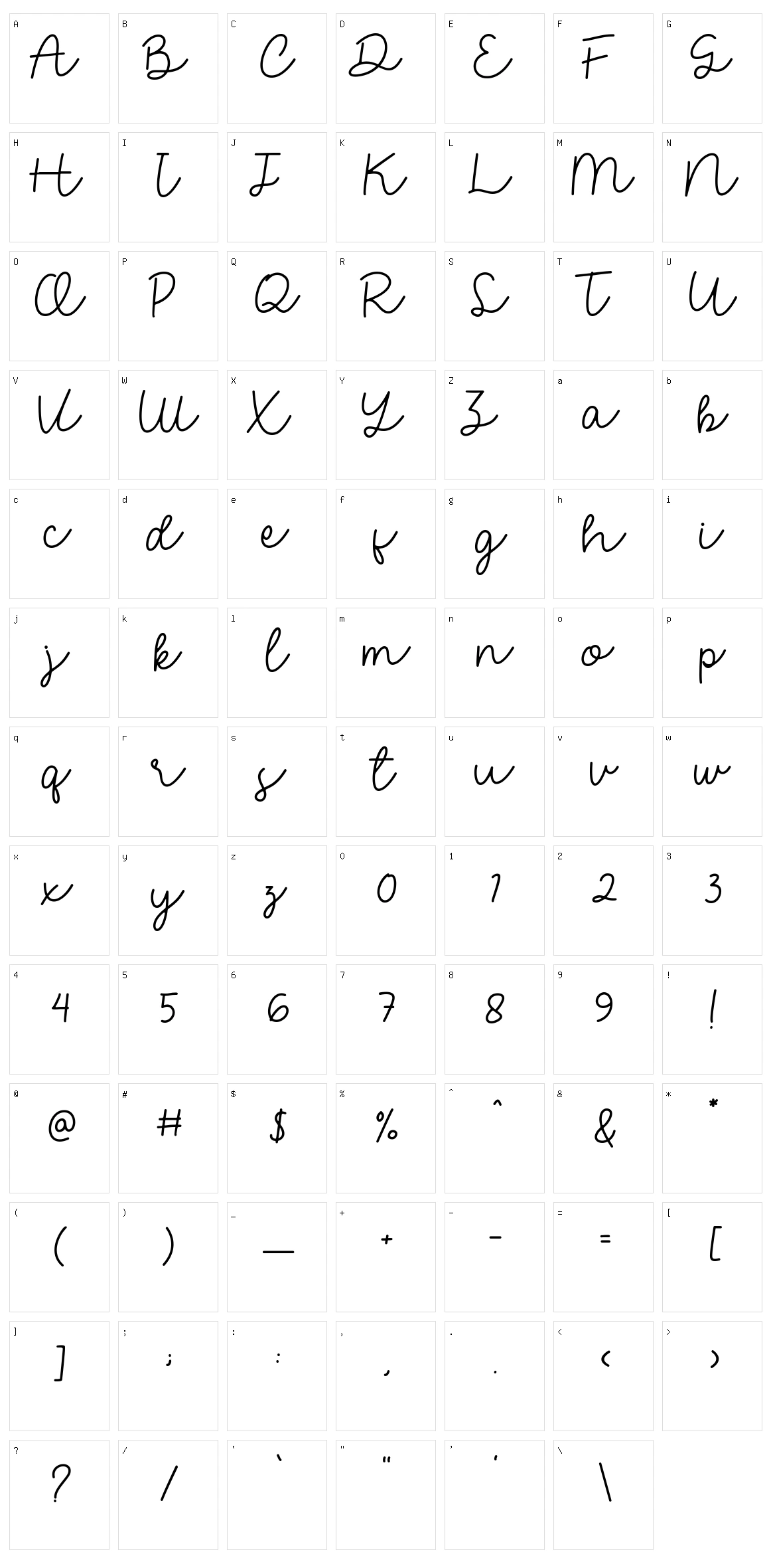 Eigha Character Set