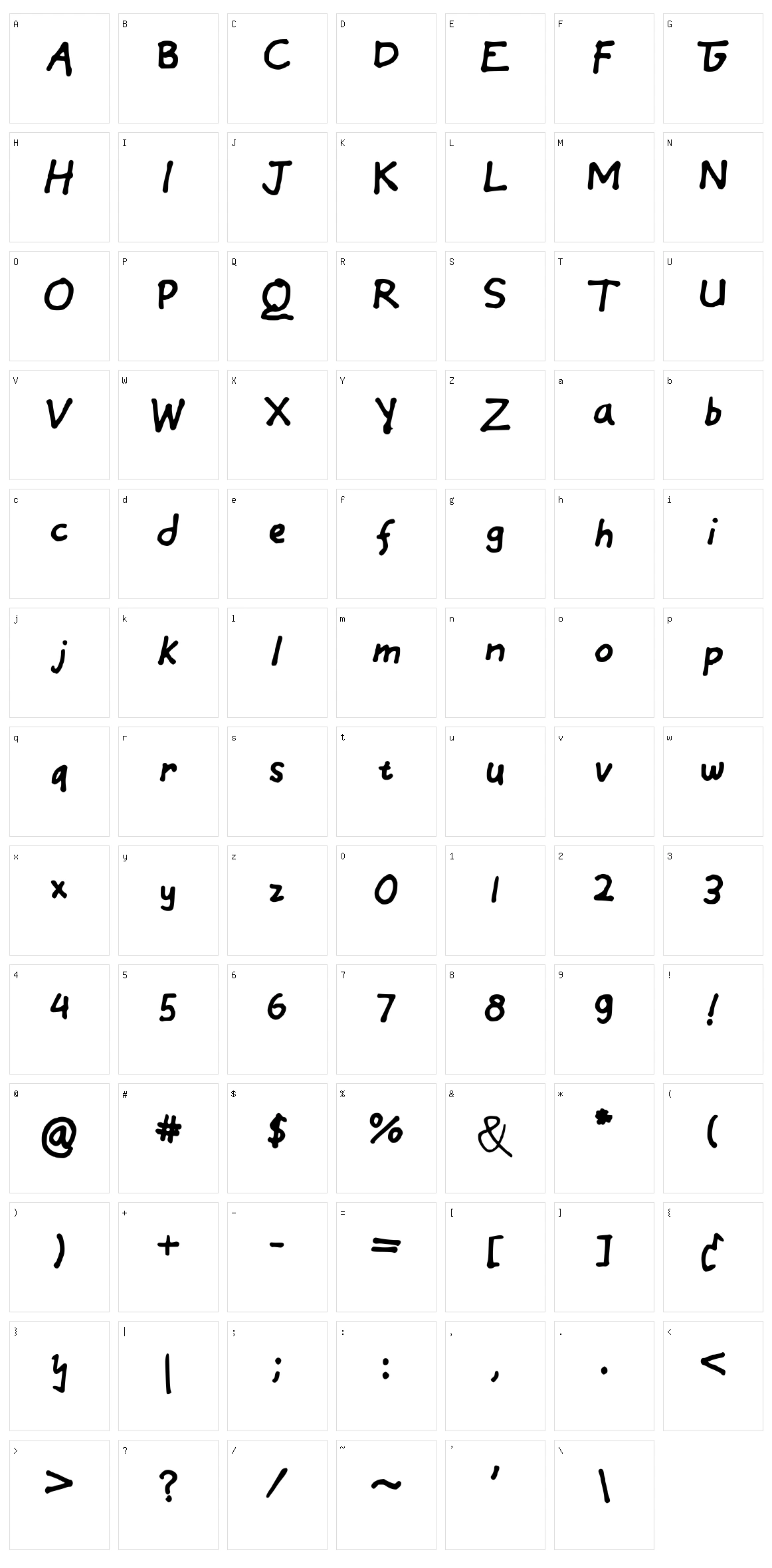 Einfach Character Set