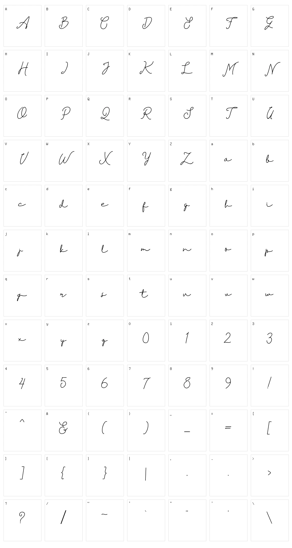Einstaint Character Set