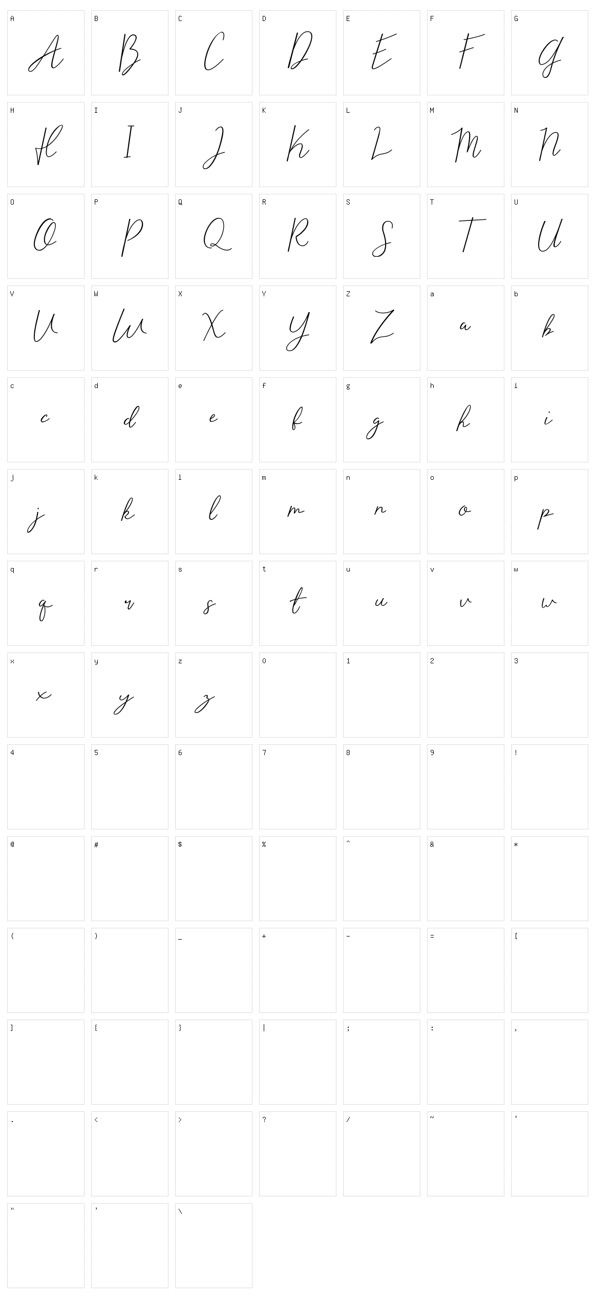 Eisley Claise Character Set