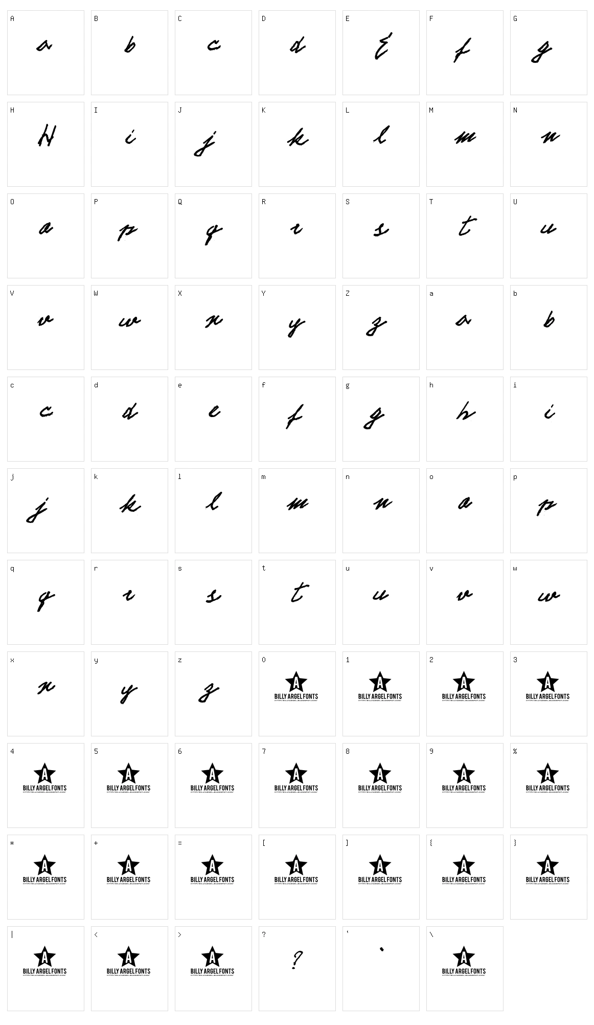 Electric Hands Character Set