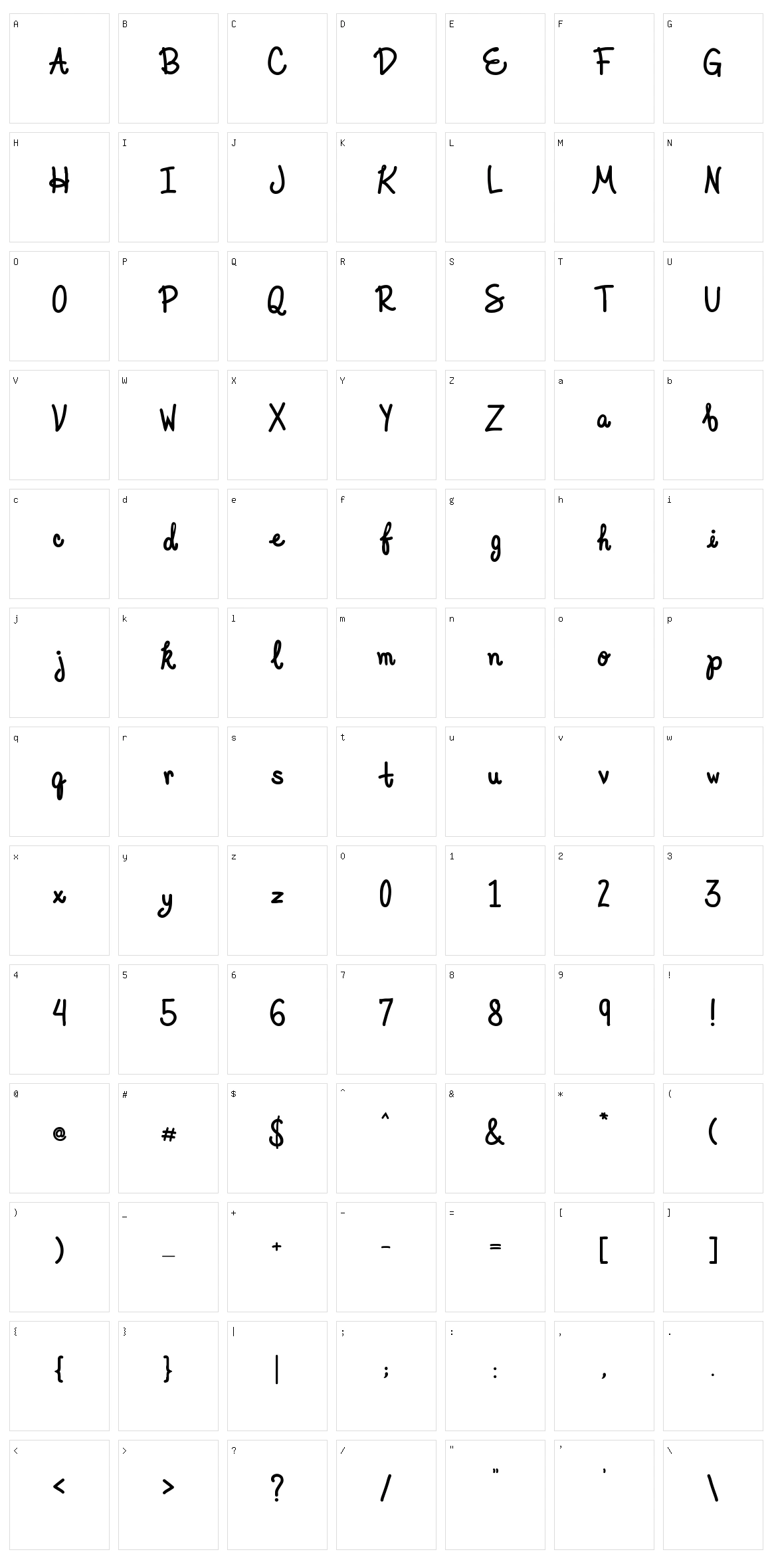 Elegant Ink Character Set