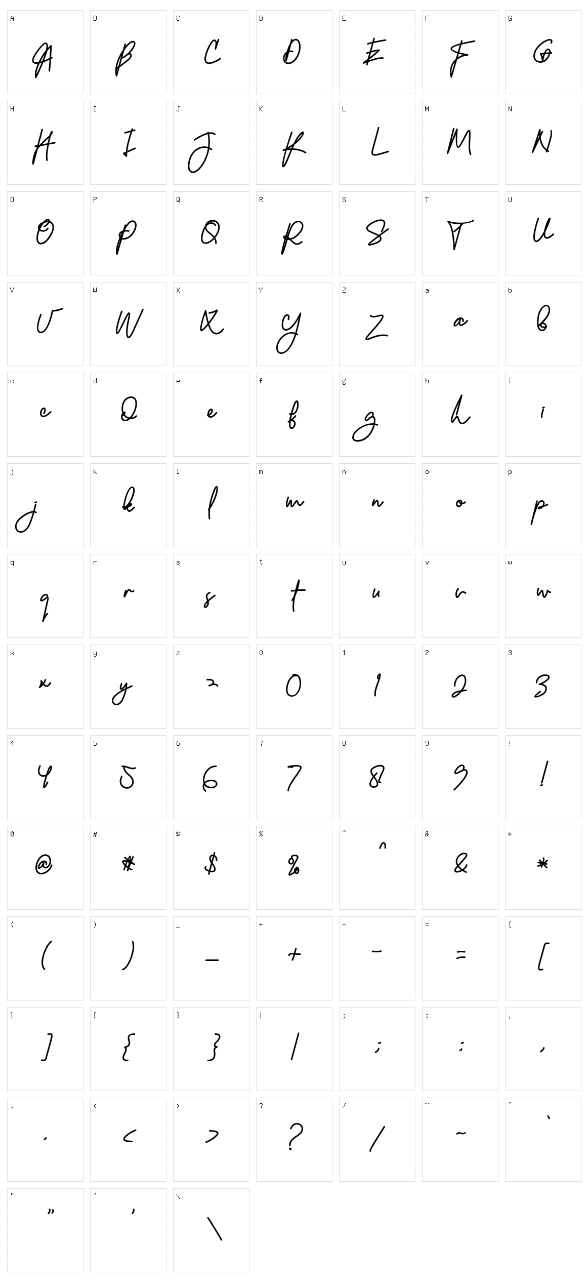 Elegrand Character Set