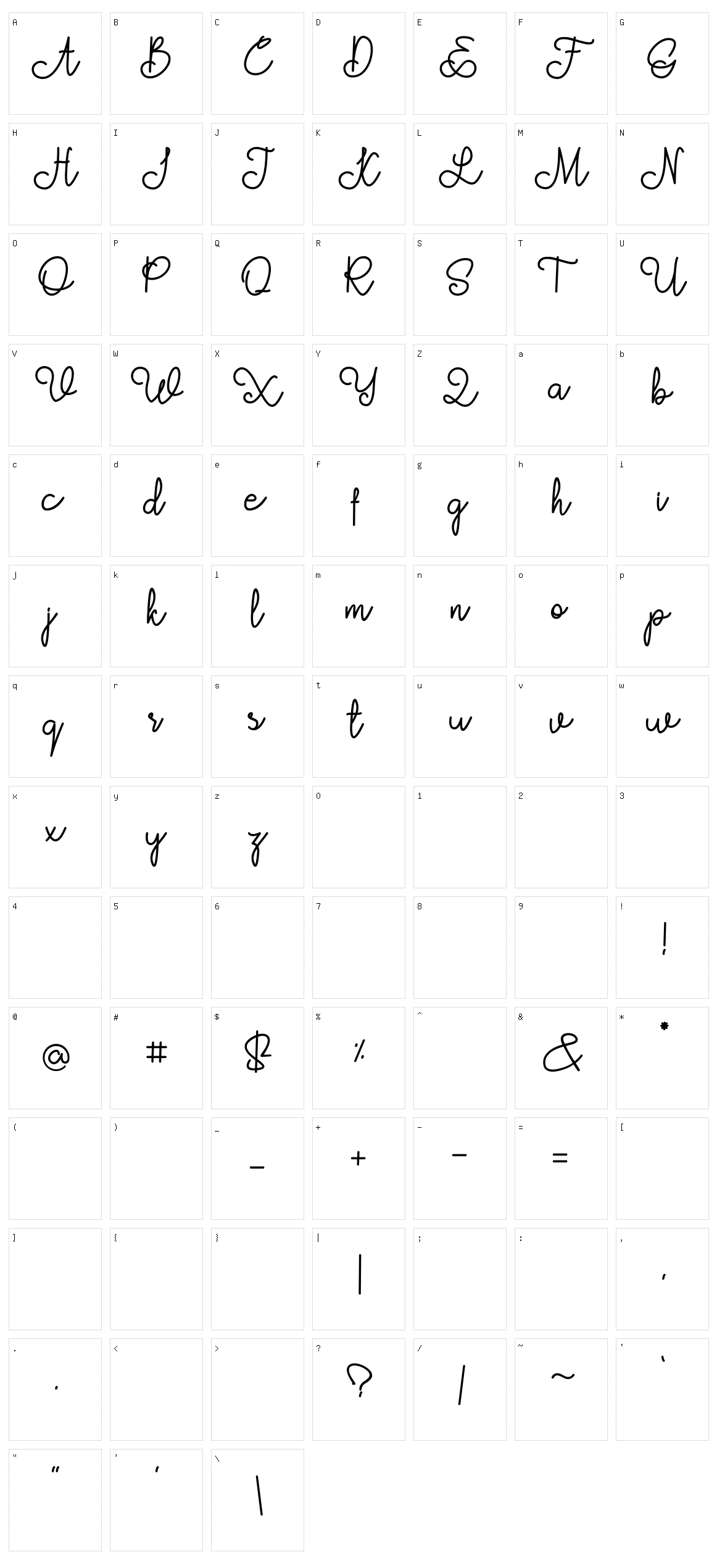 Elfizha Character Set