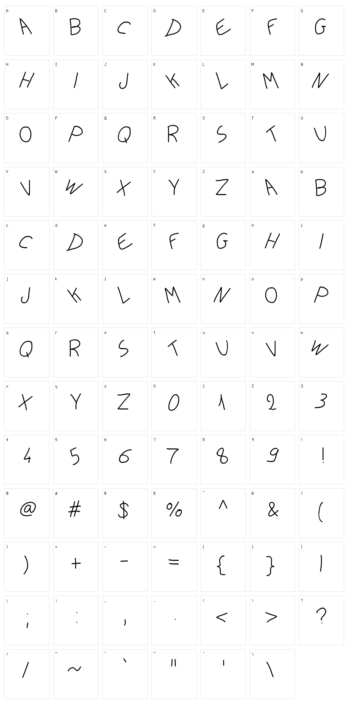 Ellega Character Set