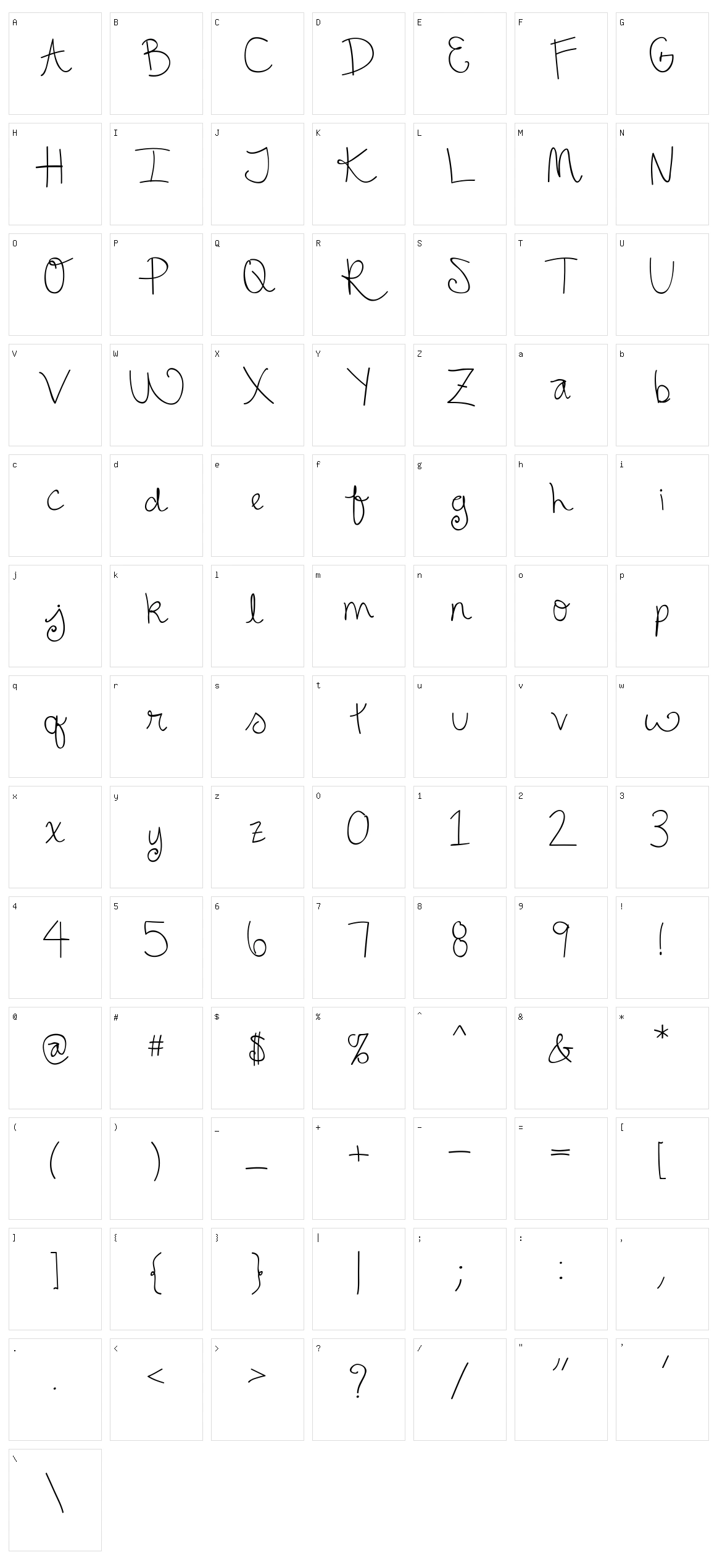 Ellephont Character Set