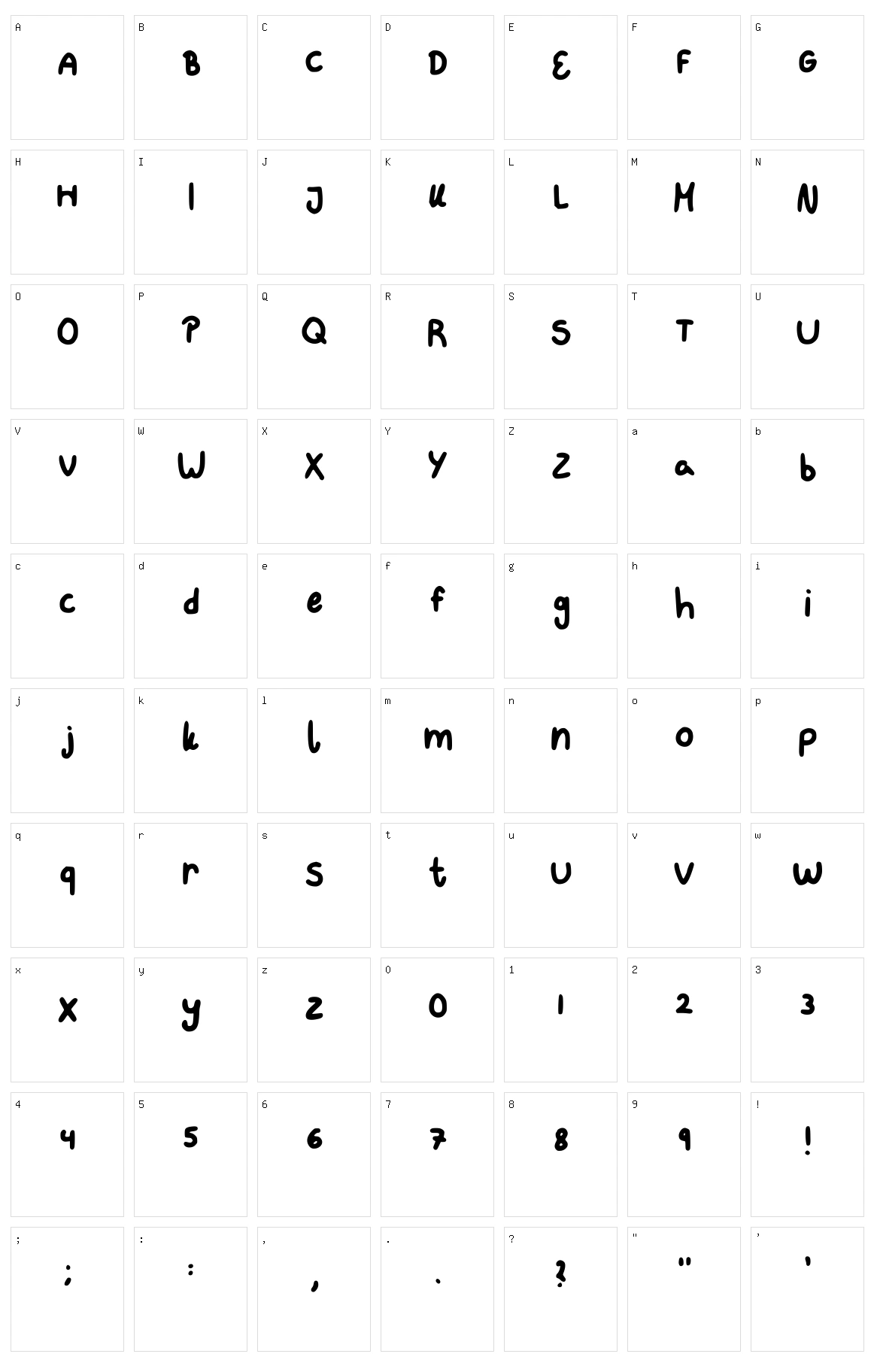 Elliot Character Set