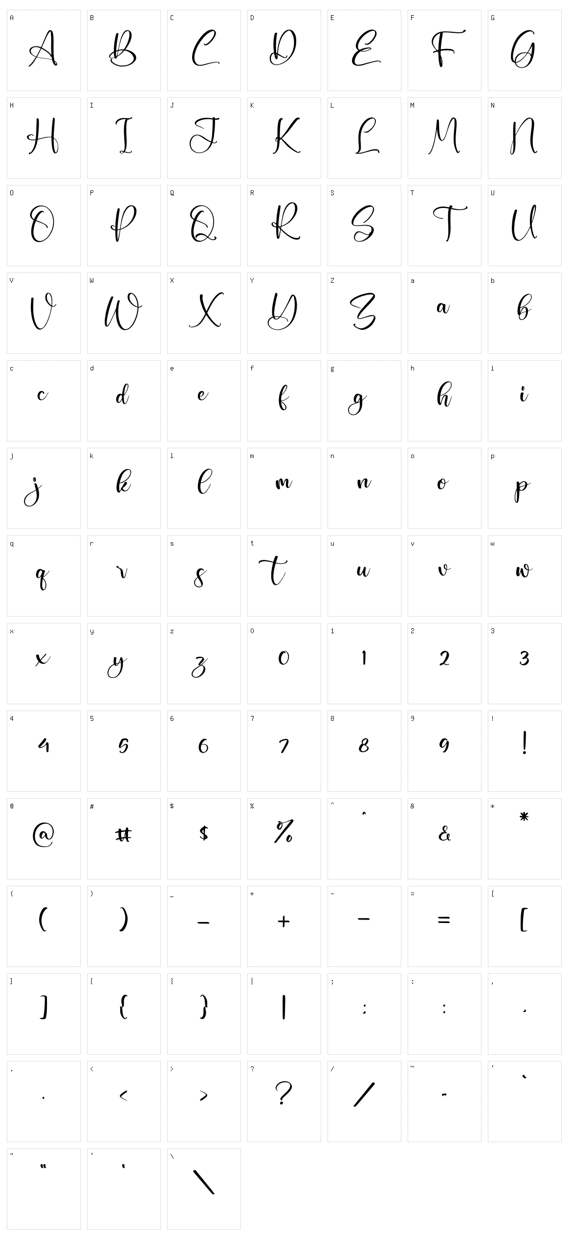 Elliott Character Set
