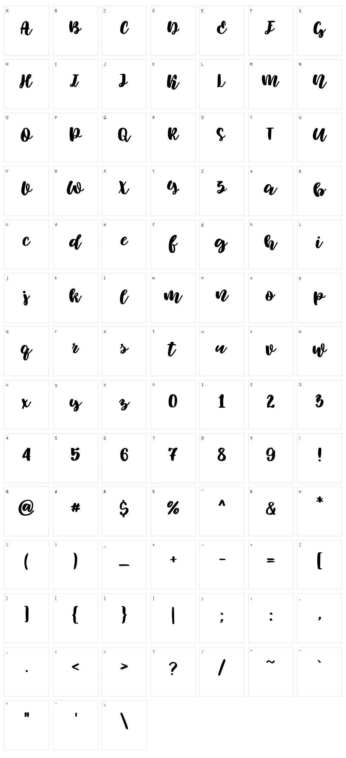Elowen Character Set