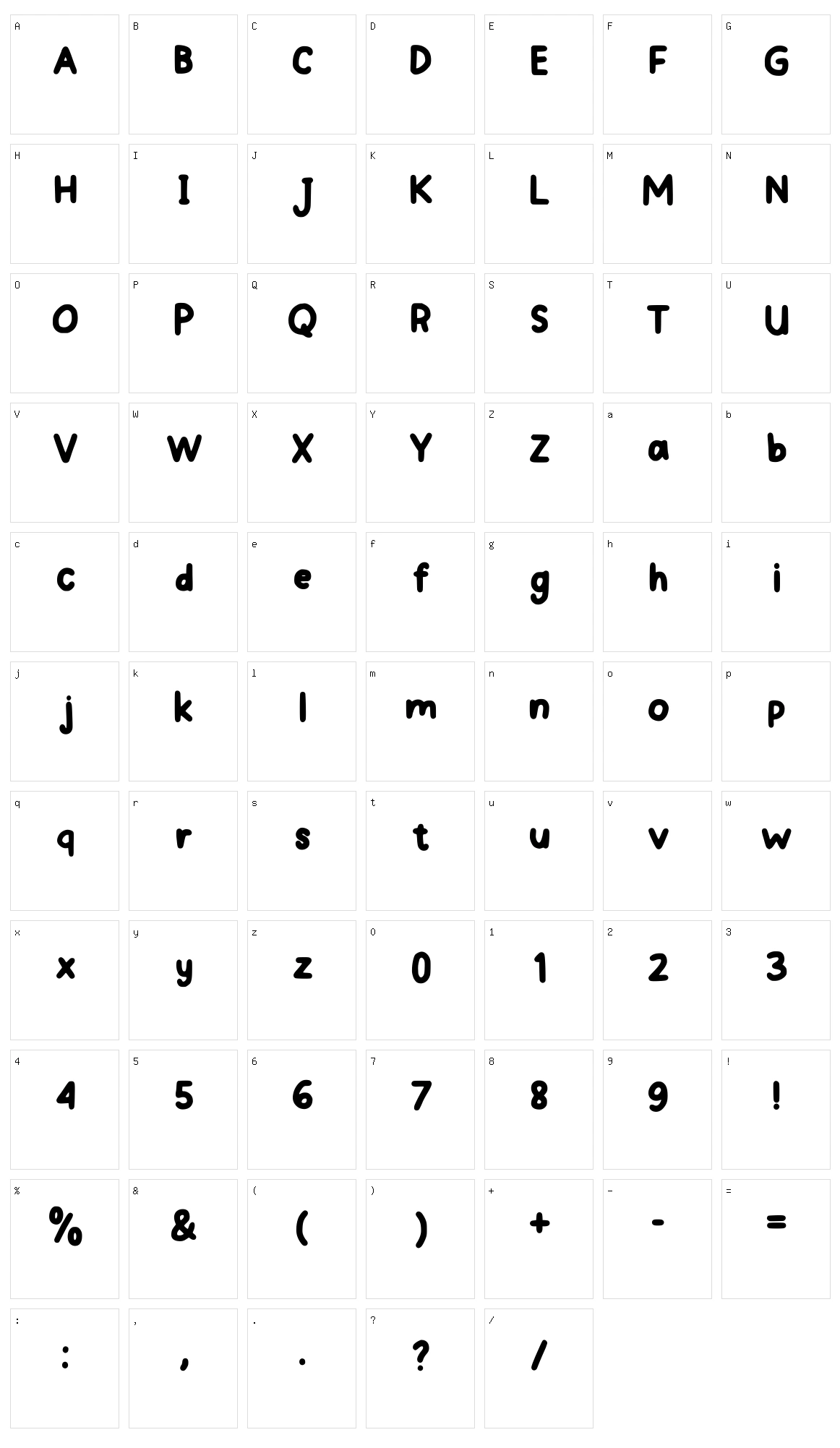 Emaeresyea Character Set