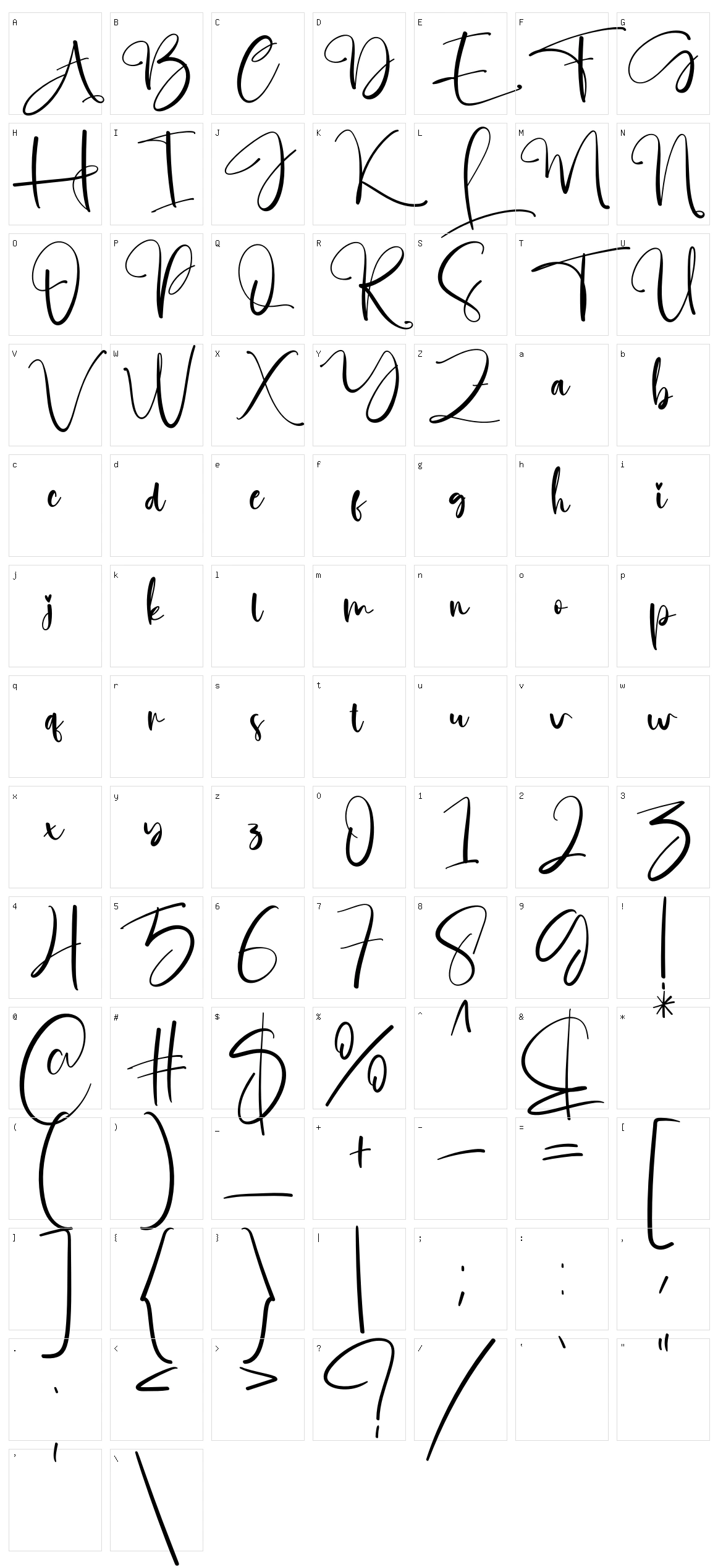 Embroidery Character Set