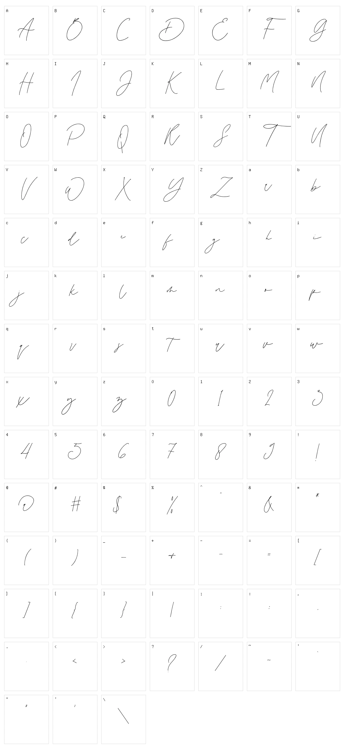 Emeria Character Set