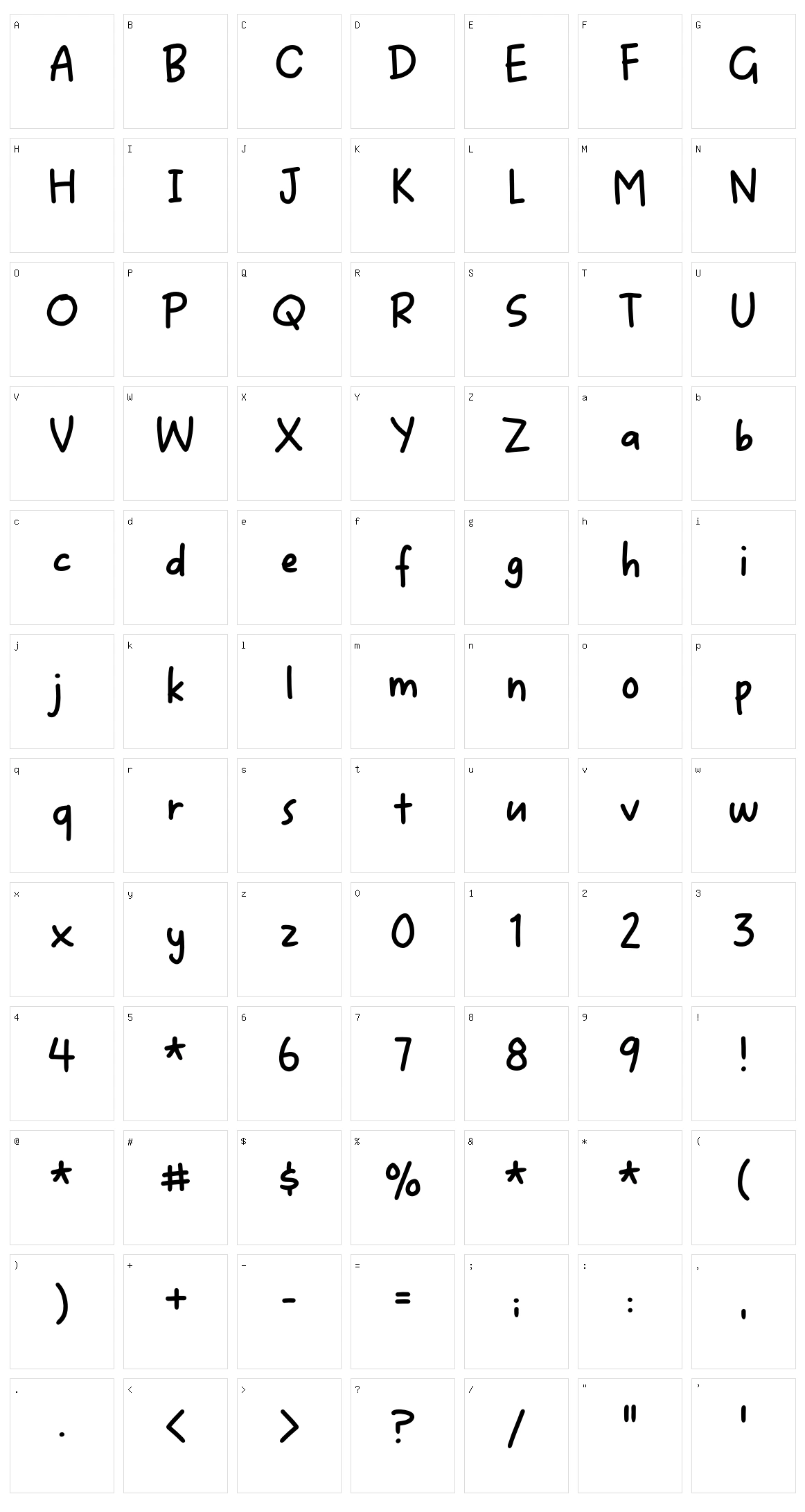 Empty Page Character Set