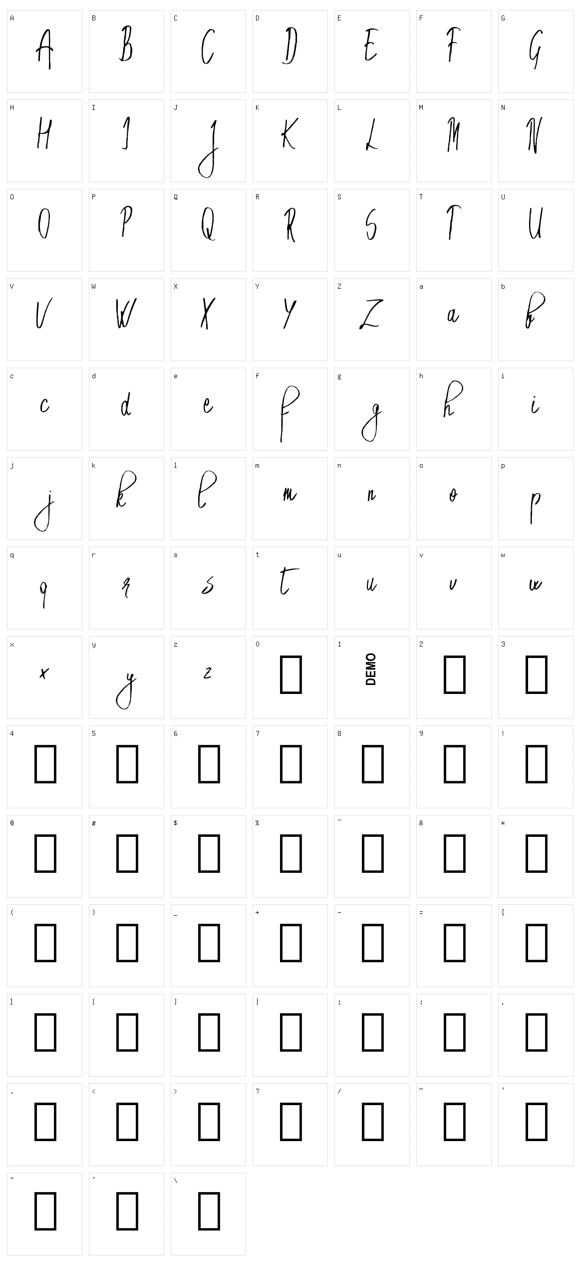 Emryt Character Set