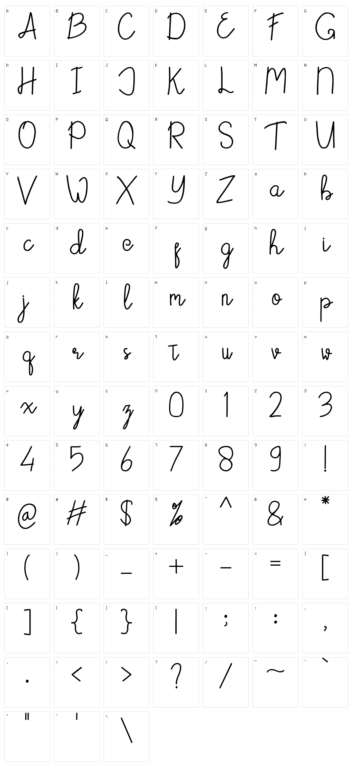 Enbellove Character Set