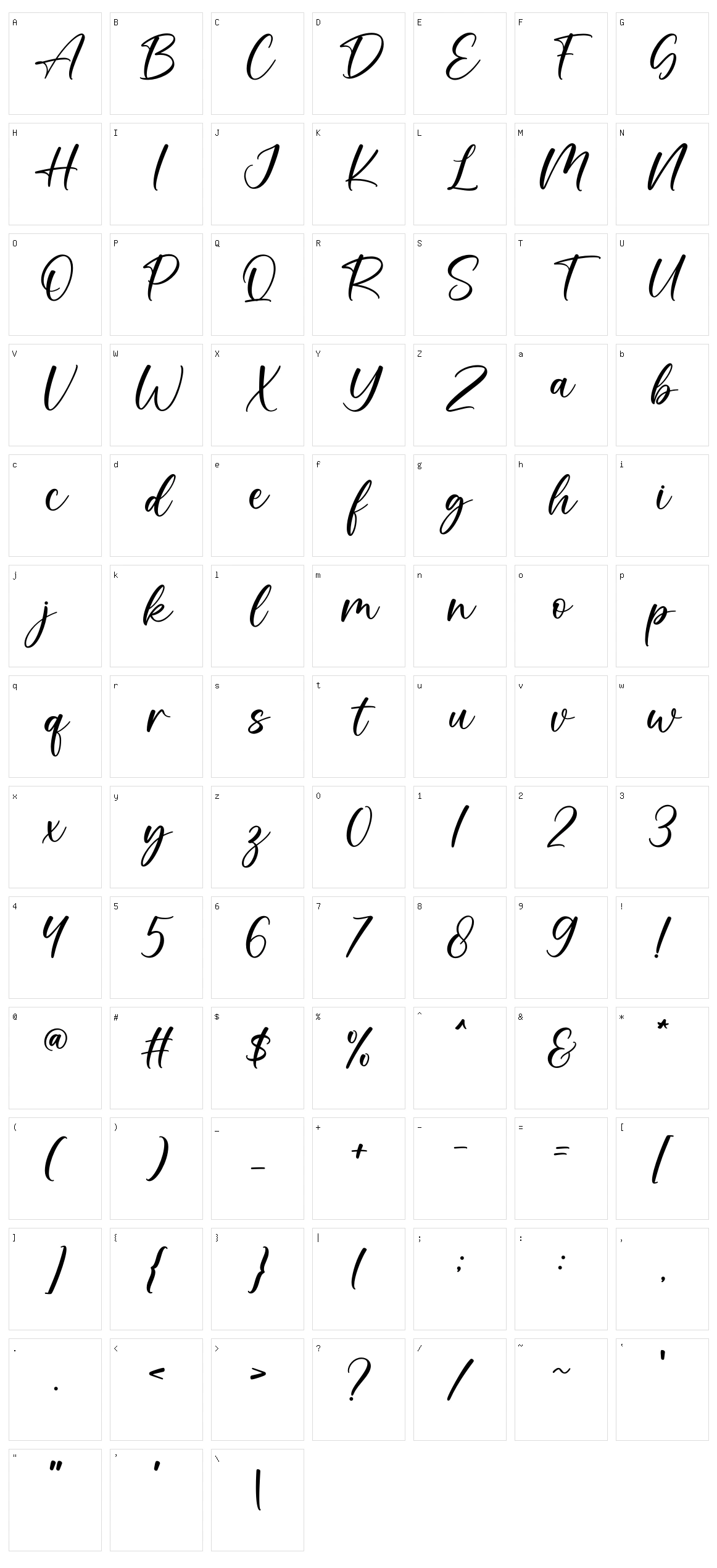 Endless Character Set