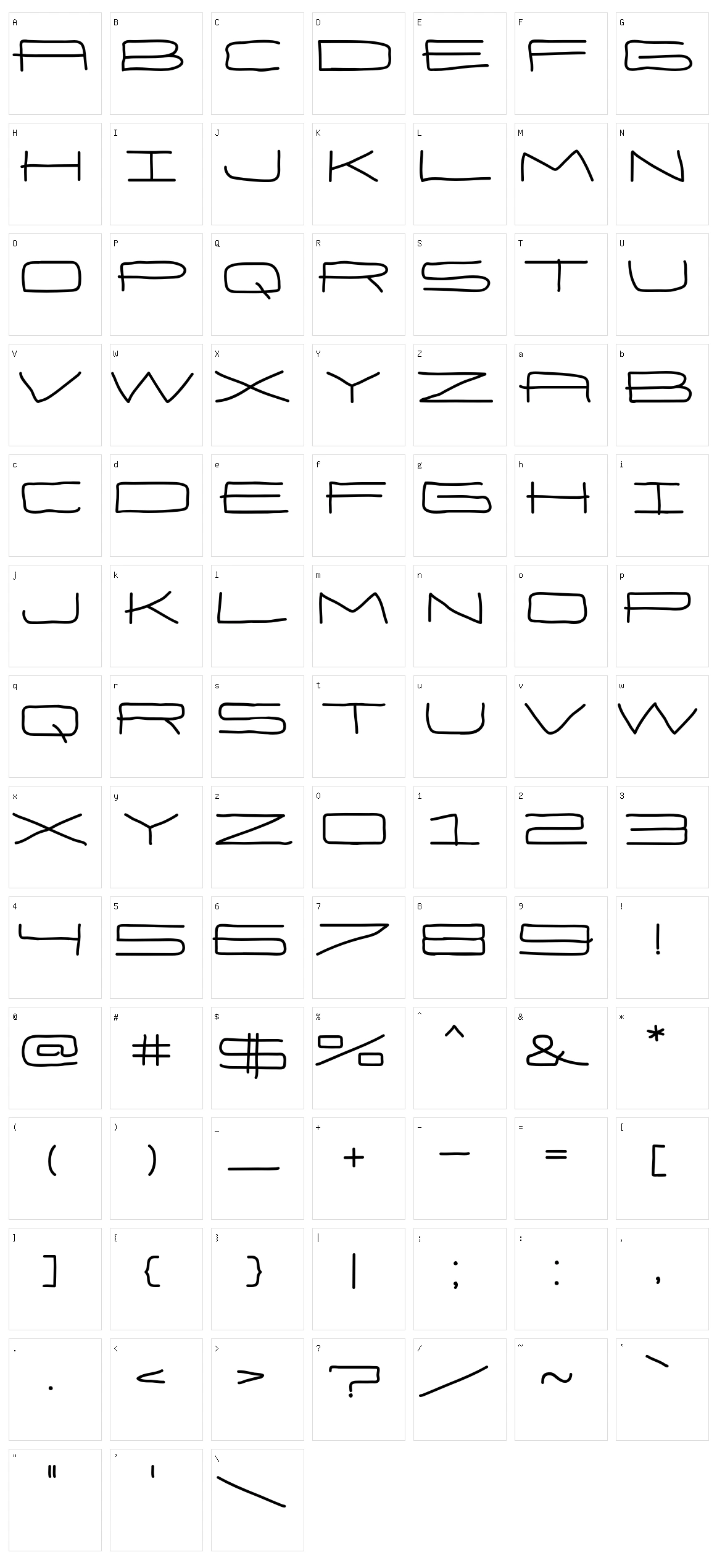 Eneas Expanded Character Set