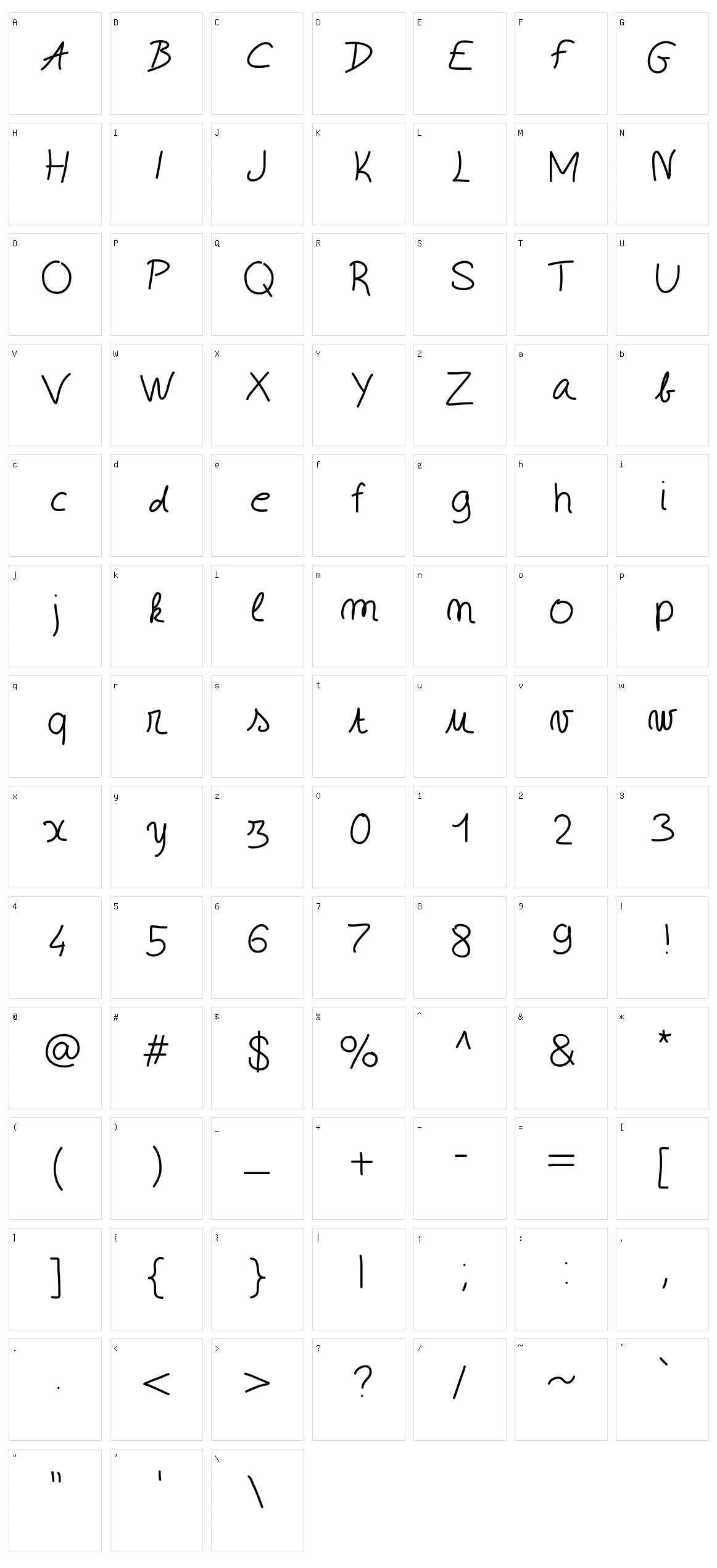 Enjoy Character Set