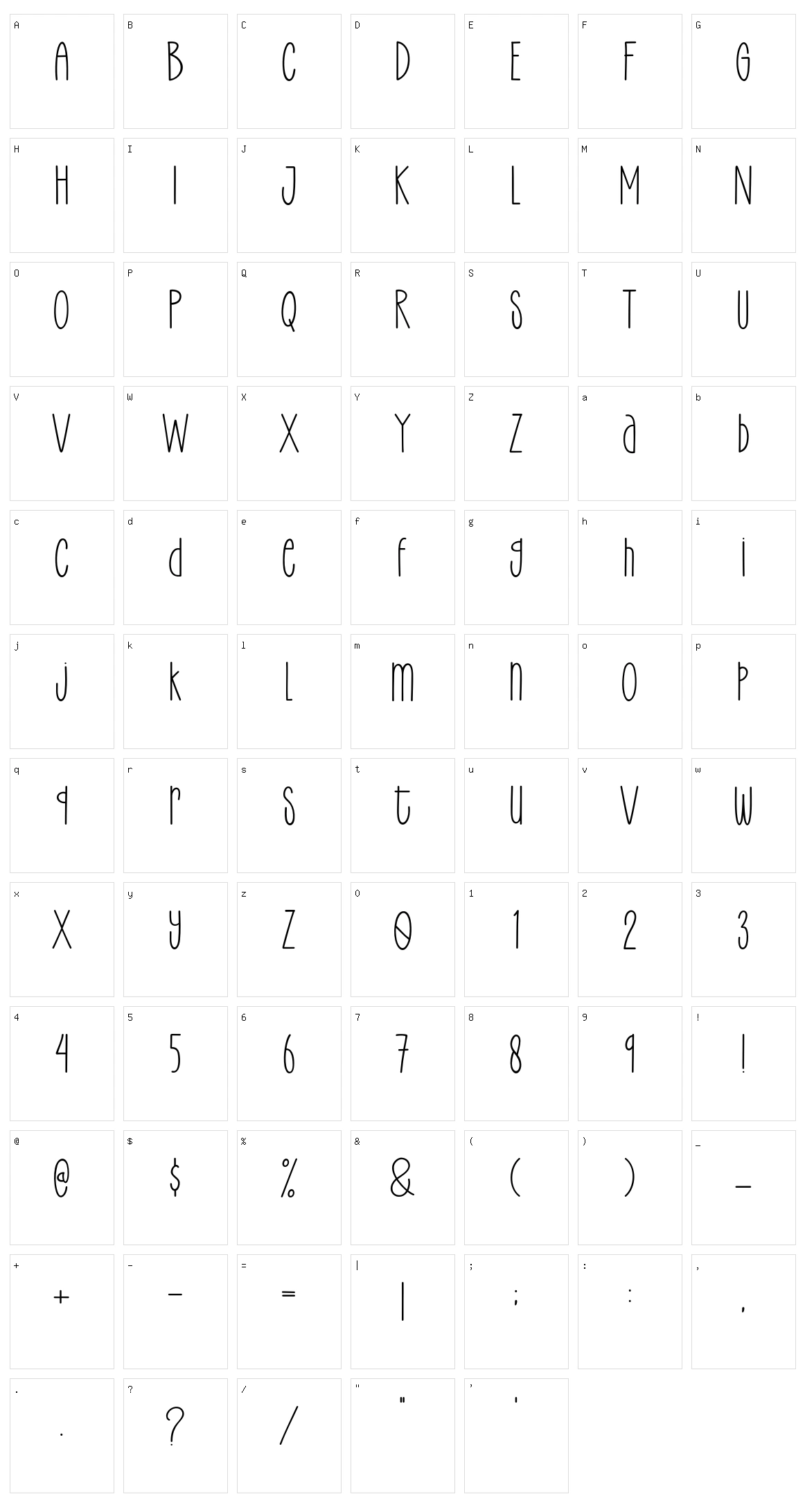 Enjoy Writing Character Set