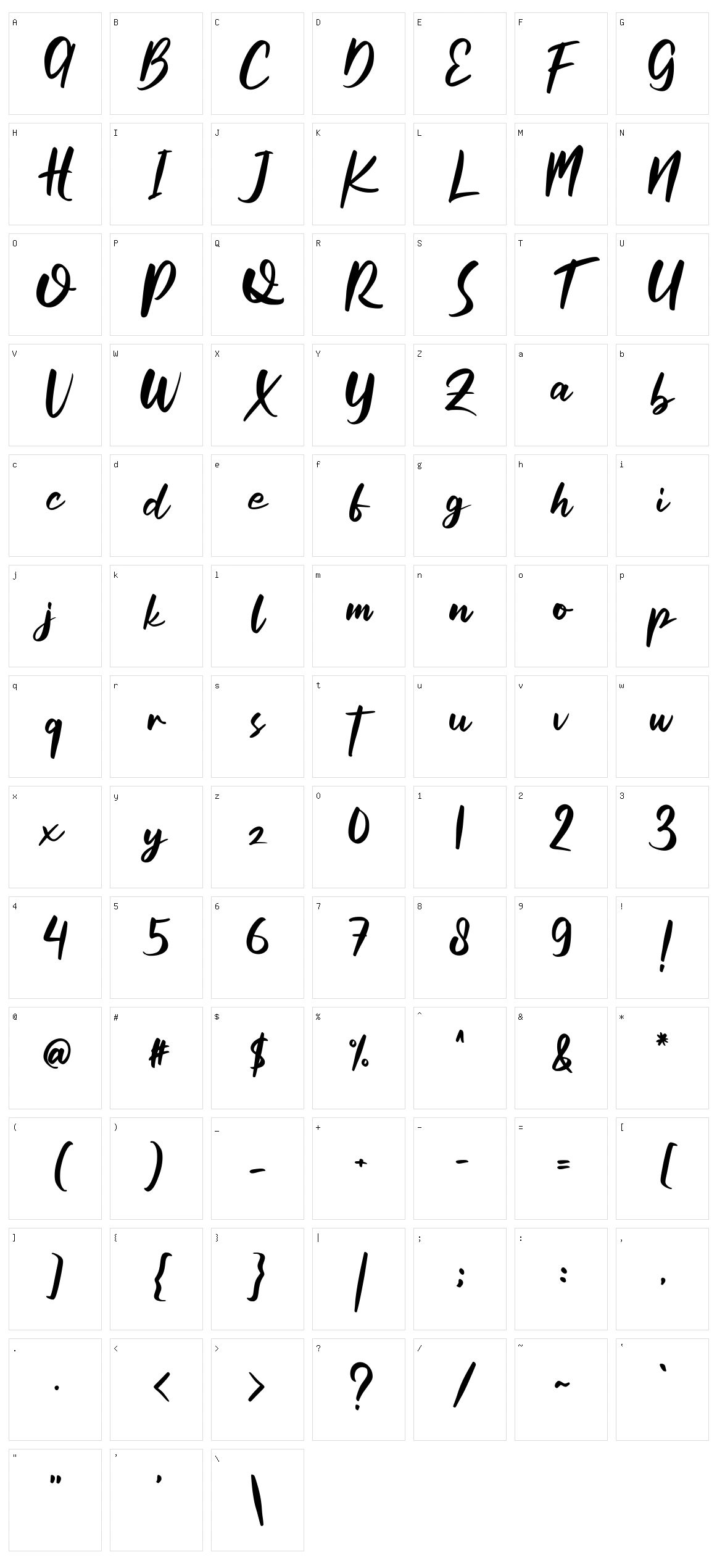 Entade Character Set