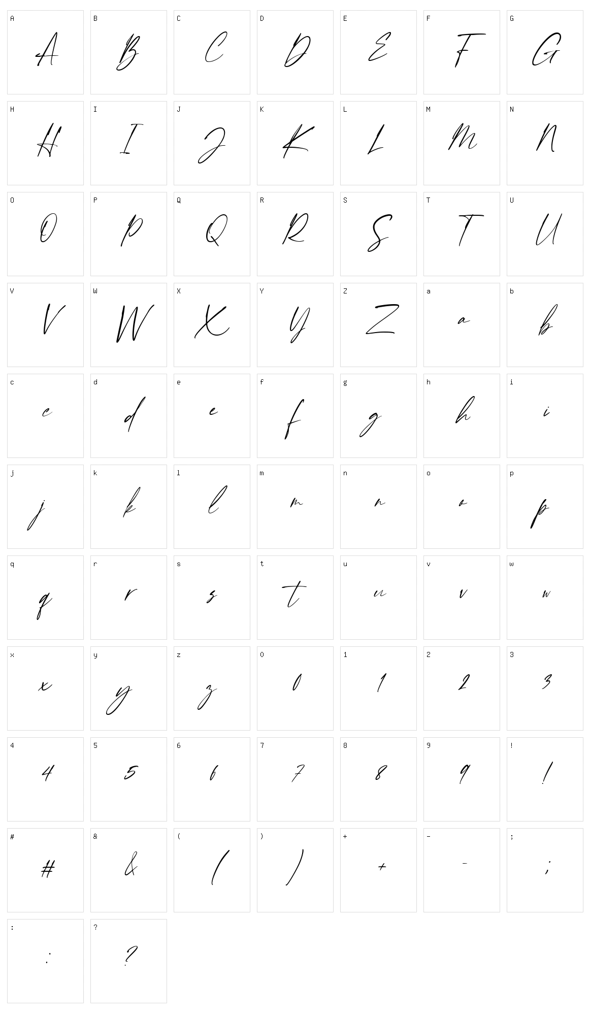 Enternity Character Set