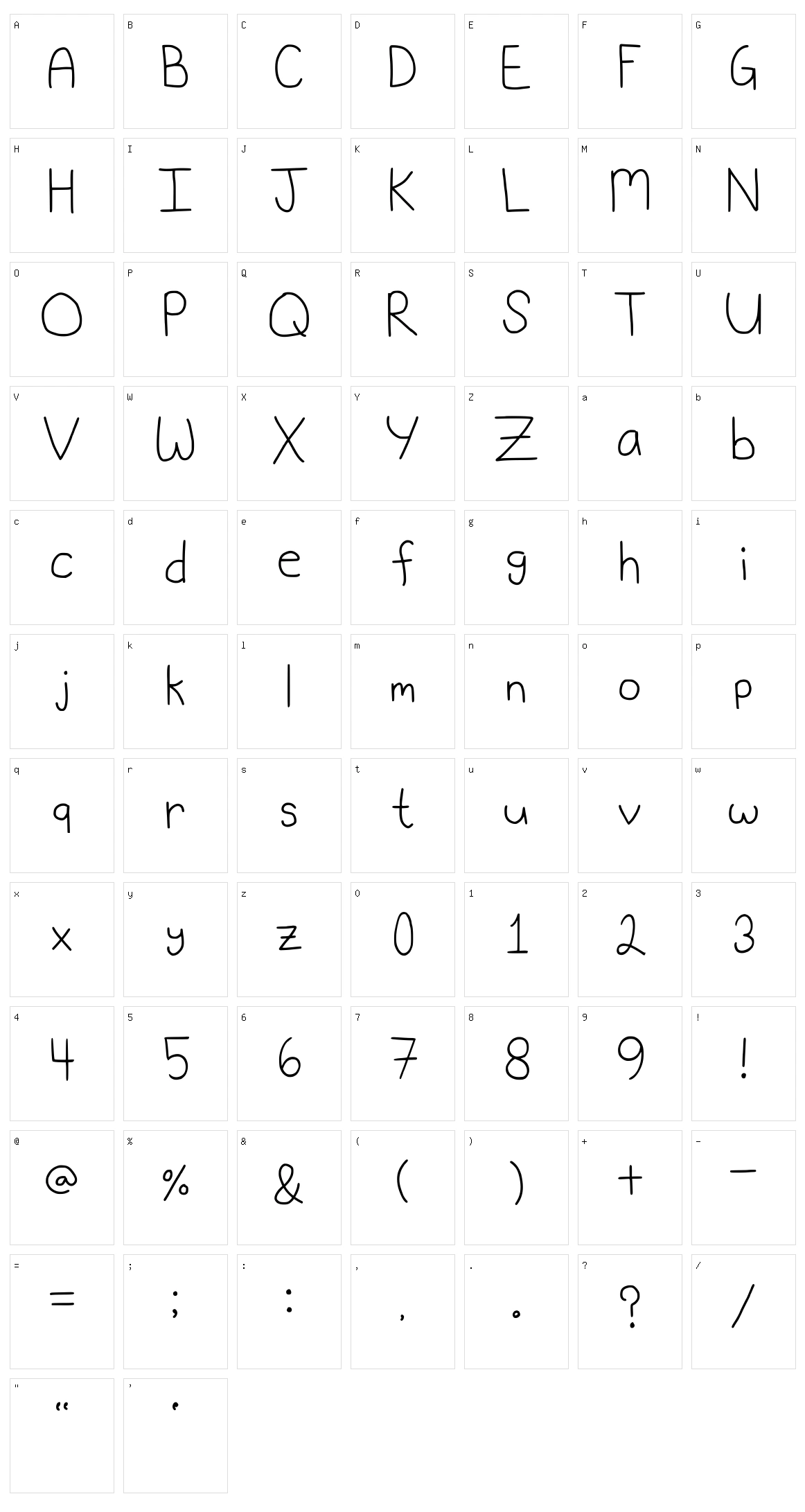 Erian Character Set