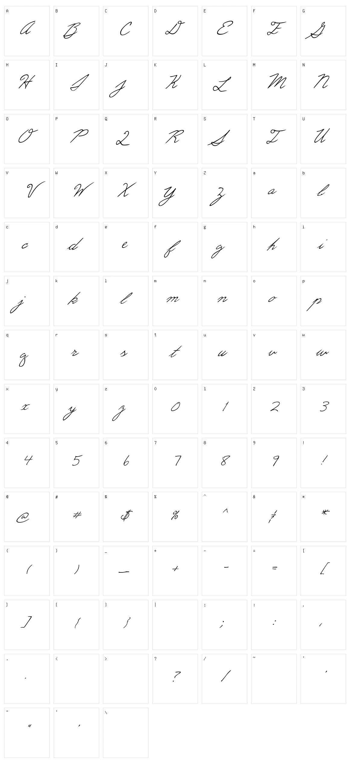 Eric's Character Set