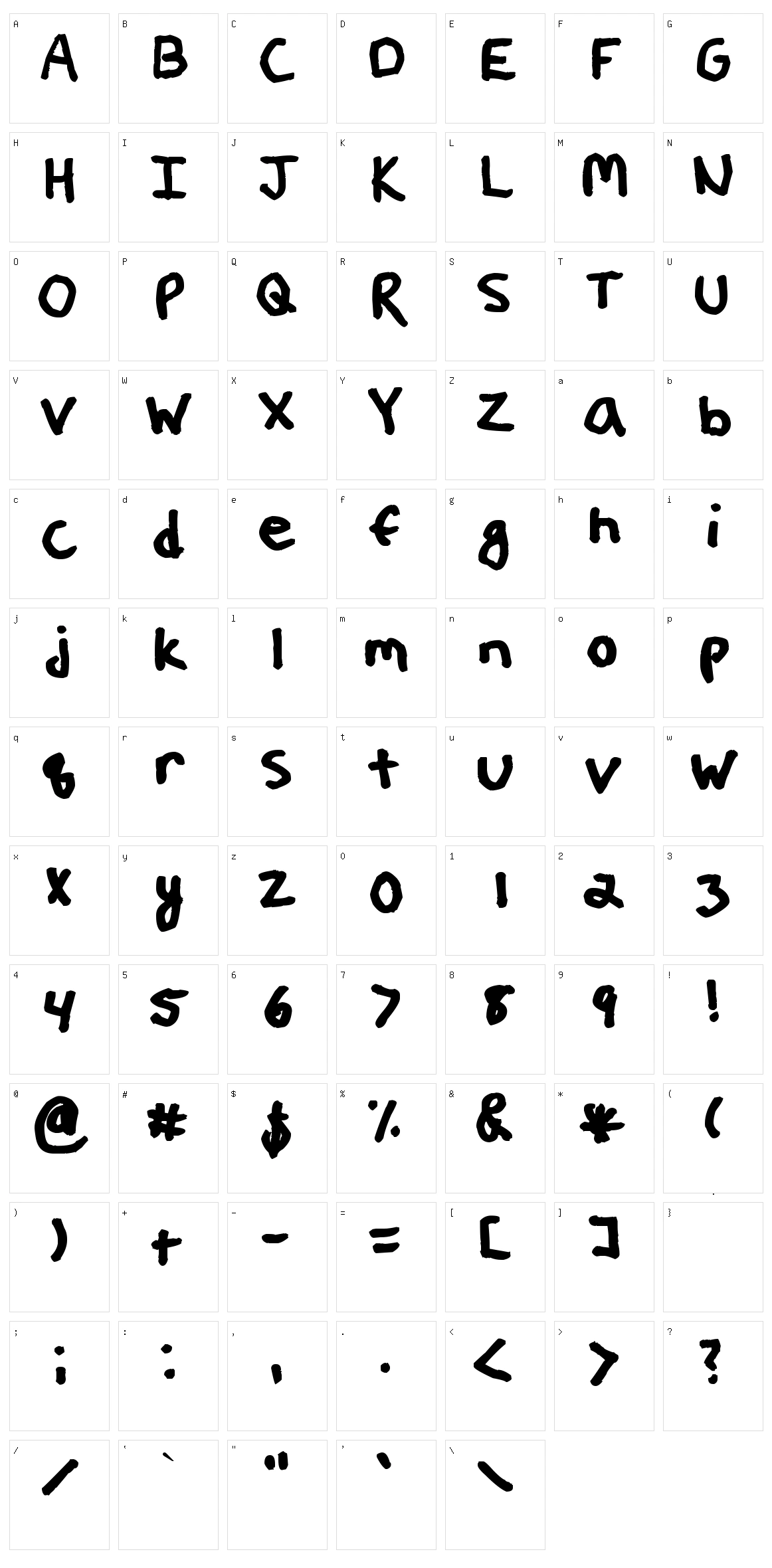 Erin's Handwriting 2 Character Set