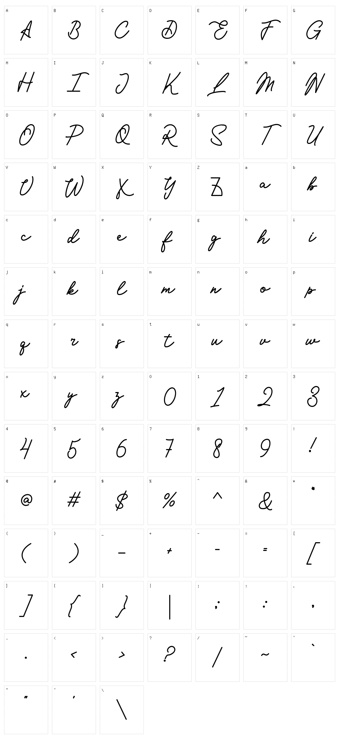 Ermia Character Set