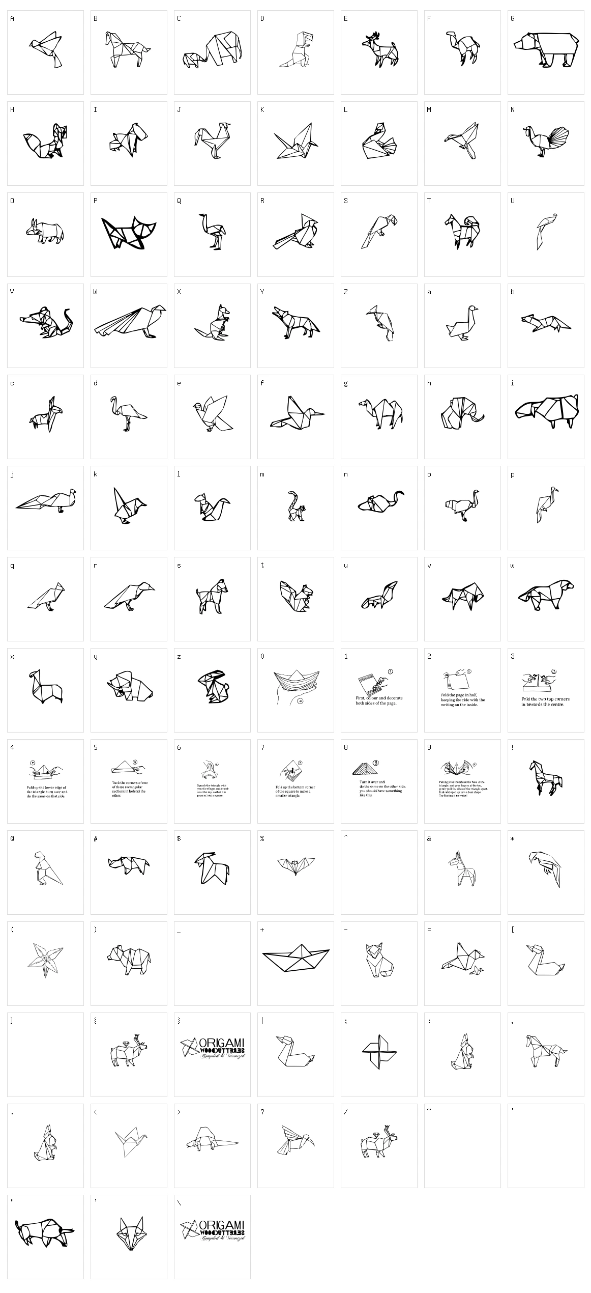 Origami Character Set